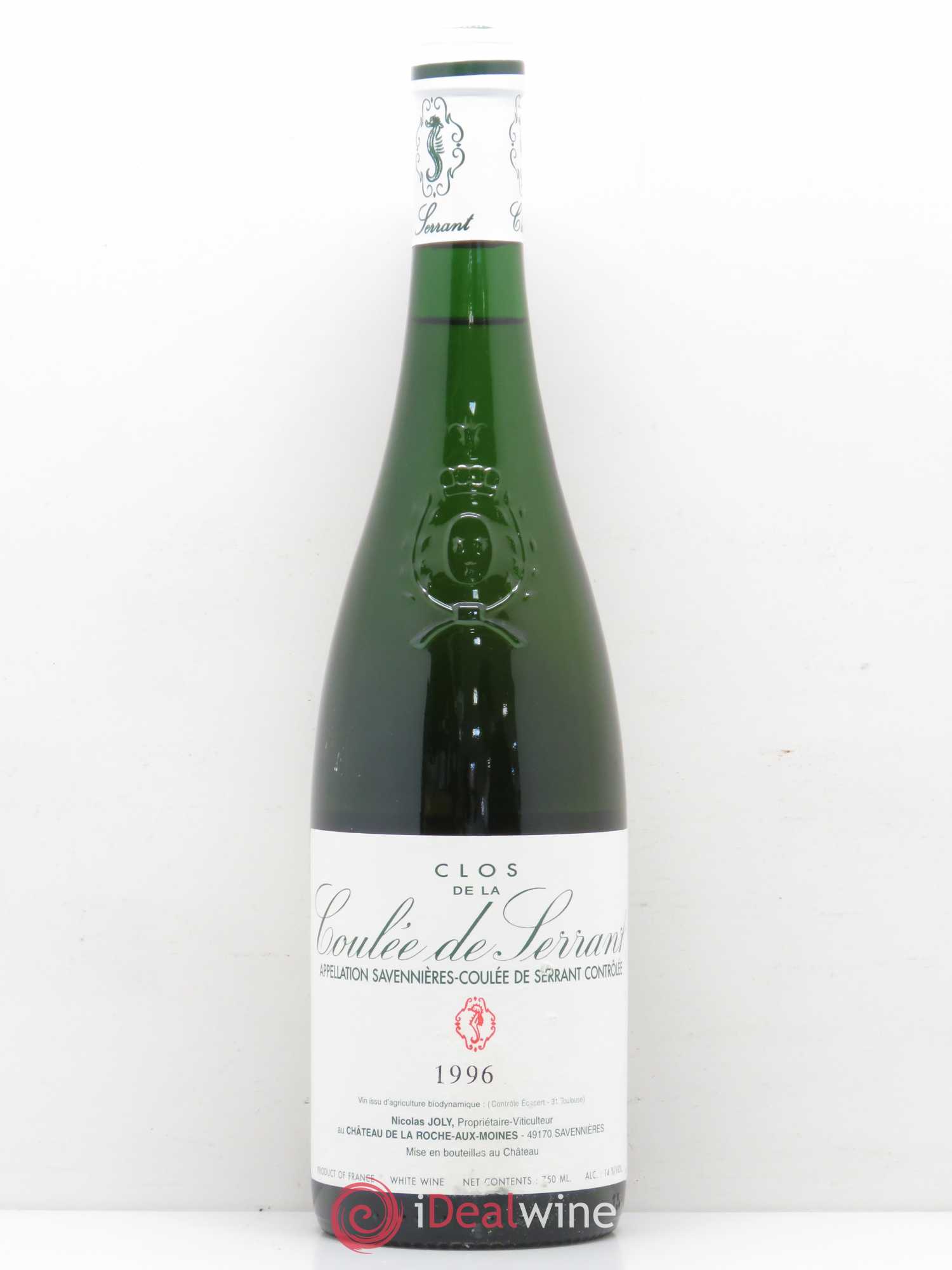 Savennières Clos de la Coulée de Serrant Vignobles de la Coulée de Serrant - Nicolas Joly 1996 - Lot de 1 bouteille - 0