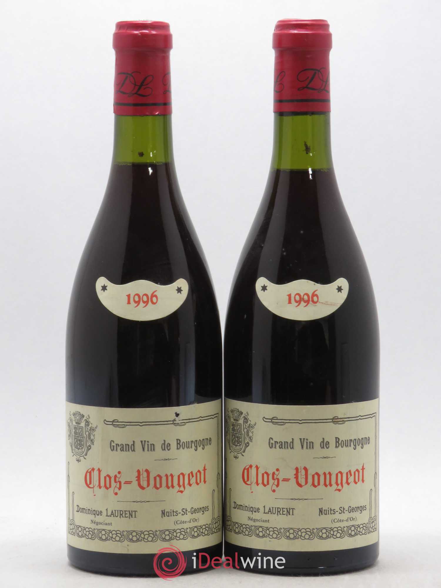 Clos de Vougeot Grand Cru Dominique Laurent 1996 - Lot de 2 bouteilles - 0