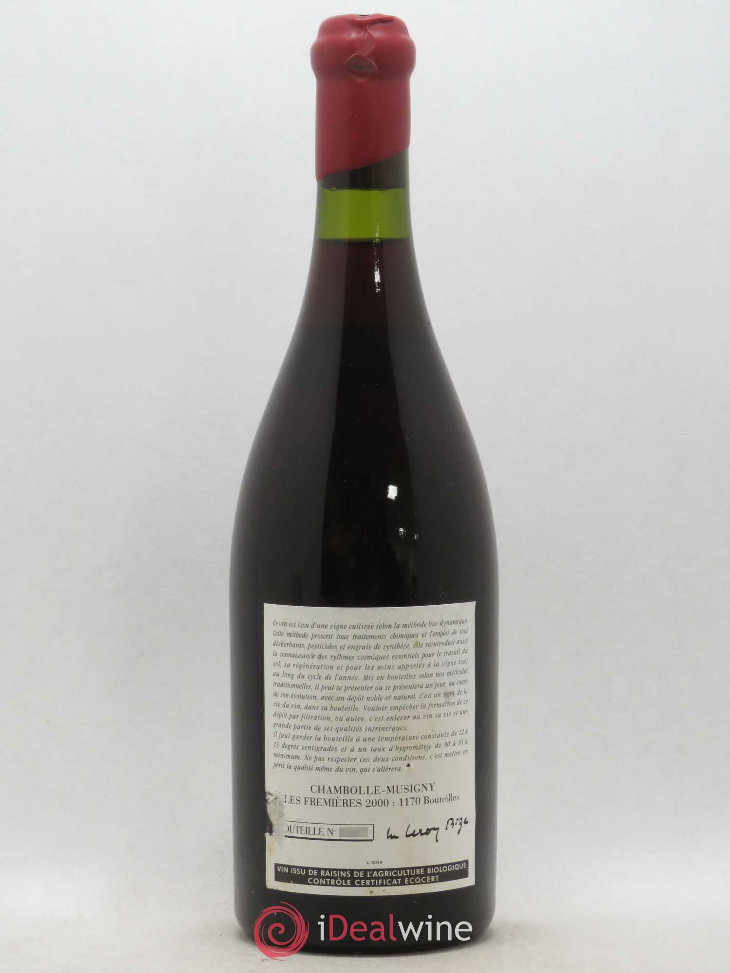 Chambolle-Musigny Les Fremières Leroy (Domaine) 2000 - Lot de 1 bouteille - 1