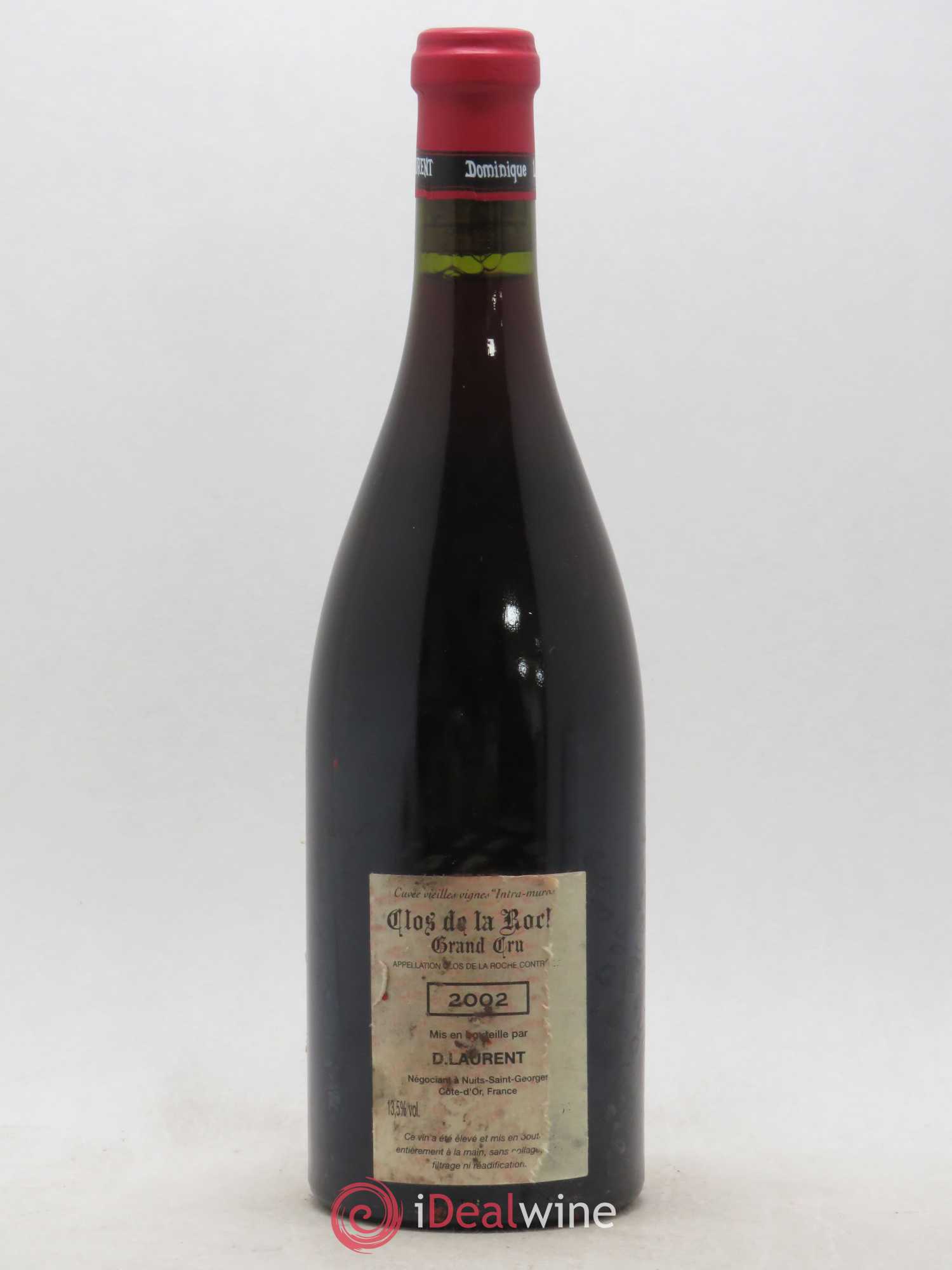Clos de la Roche Grand Cru Vieilles vignes Intra-muros Dominique Laurent 2002 - Lot de 1 bouteille - 1