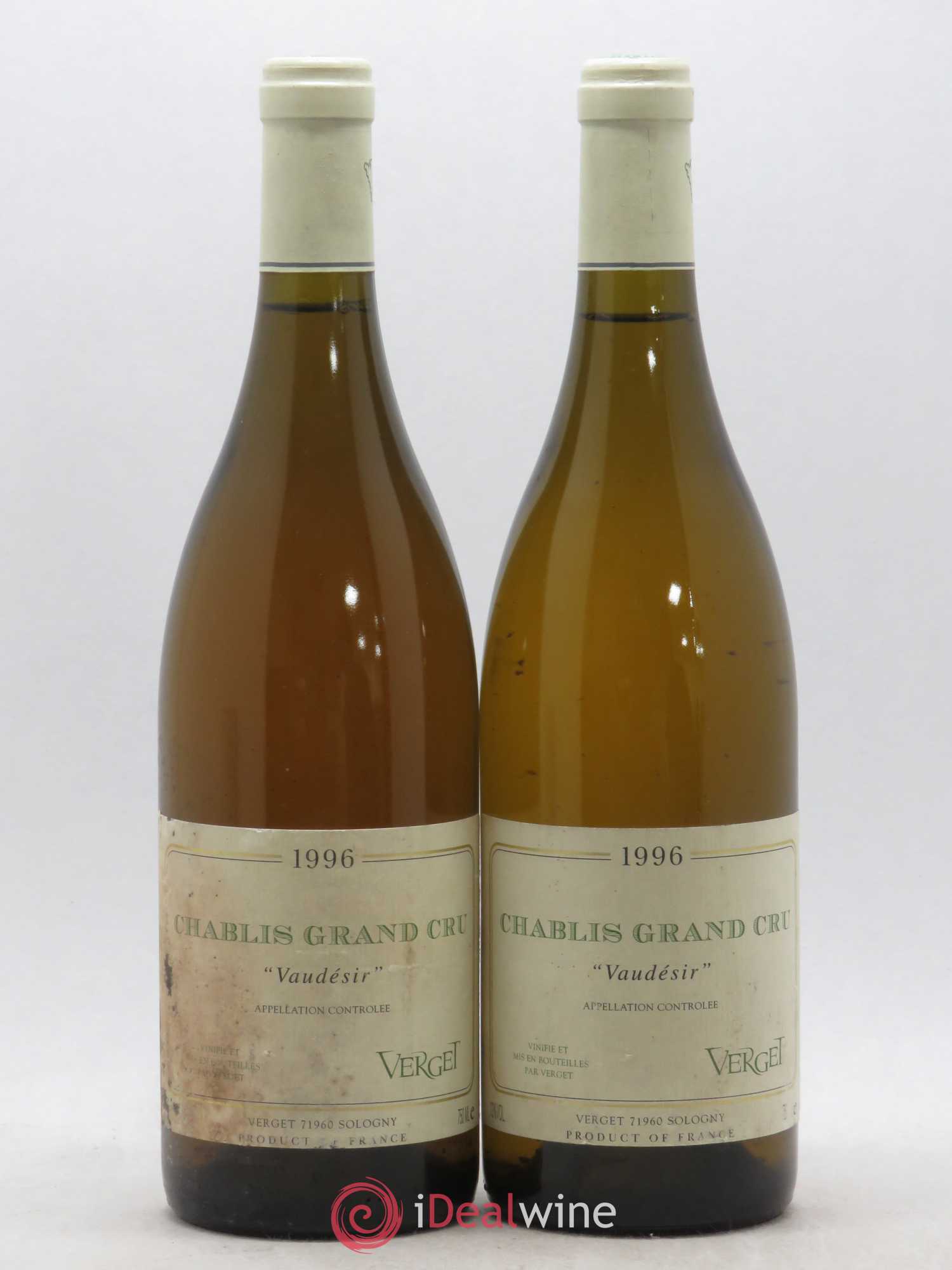 Chablis Grand Cru Vaudésir Verget 1996 - Lot de 2 bouteilles - 0
