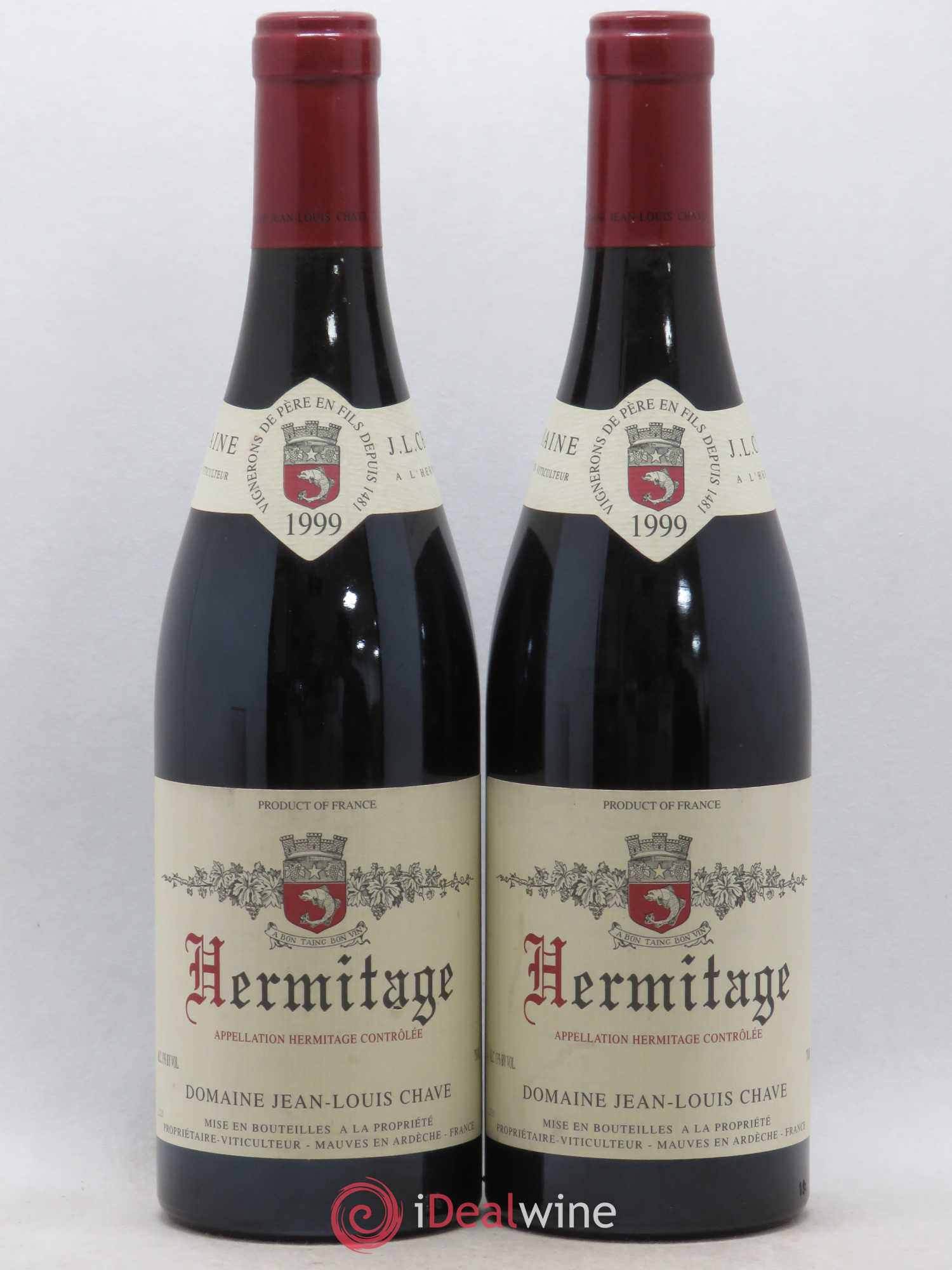 Hermitage Jean-Louis Chave 1999 - Lot de 2 bouteilles - 0