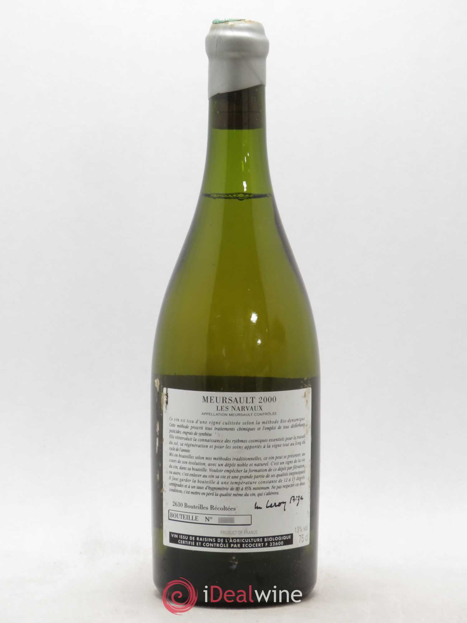 Meursault Les Narvaux d'Auvenay (Domaine) 2000 - Lot of 1 bottle - 1