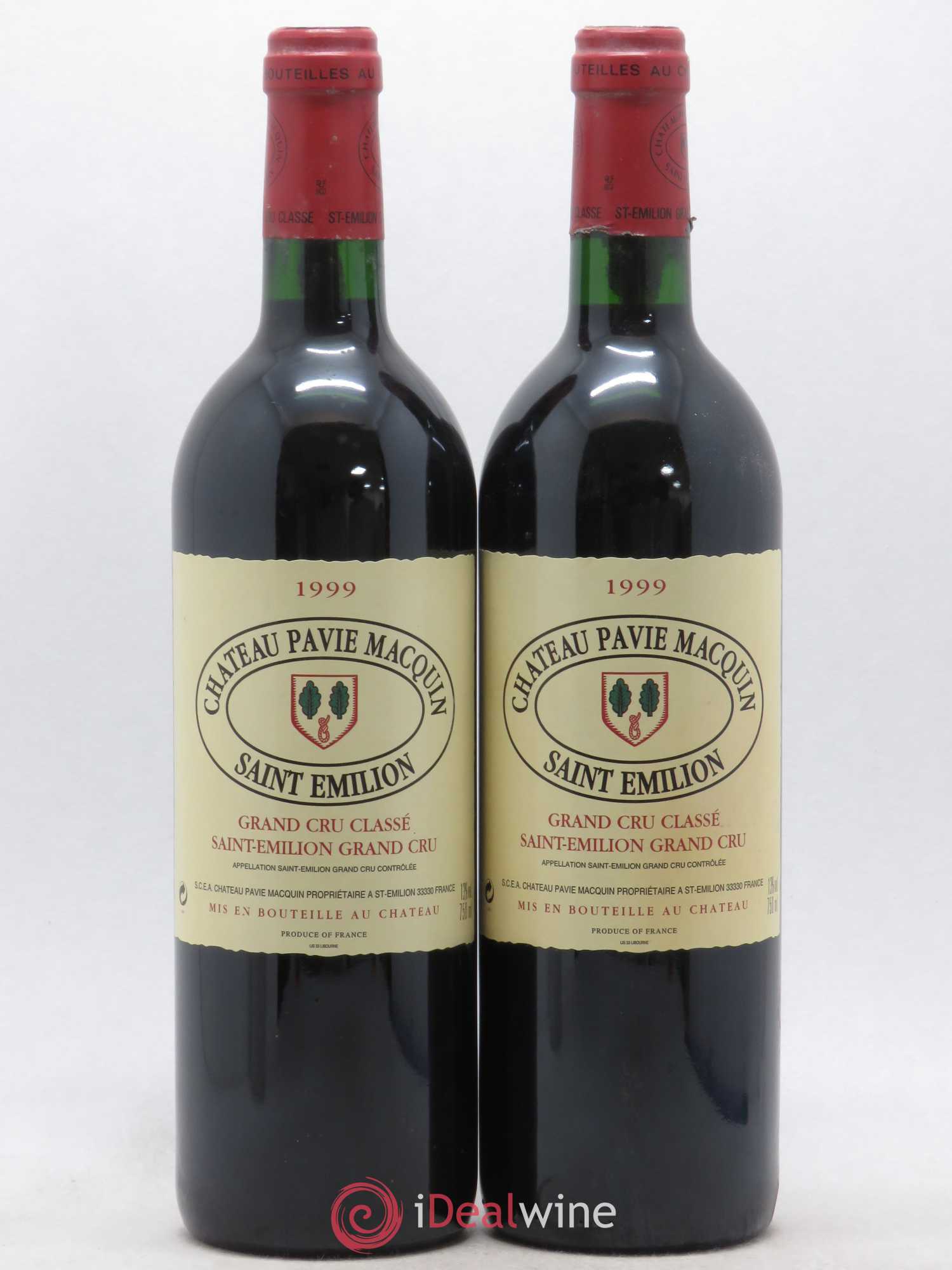 Château Pavie Macquin 1er Grand Cru Classé B 1999 - Lot de 2 bouteilles - 0
