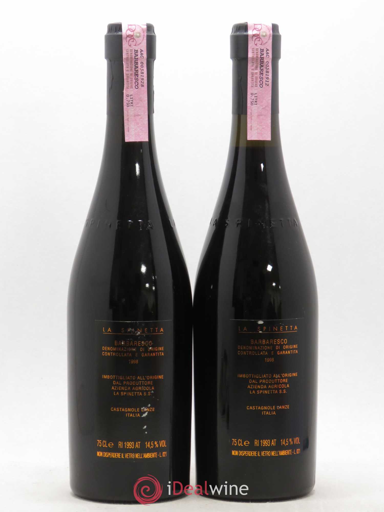 Barbaresco DOCG La Spineta Vigneto Scarderi 1998 - Posten von 2 Flaschen - 1