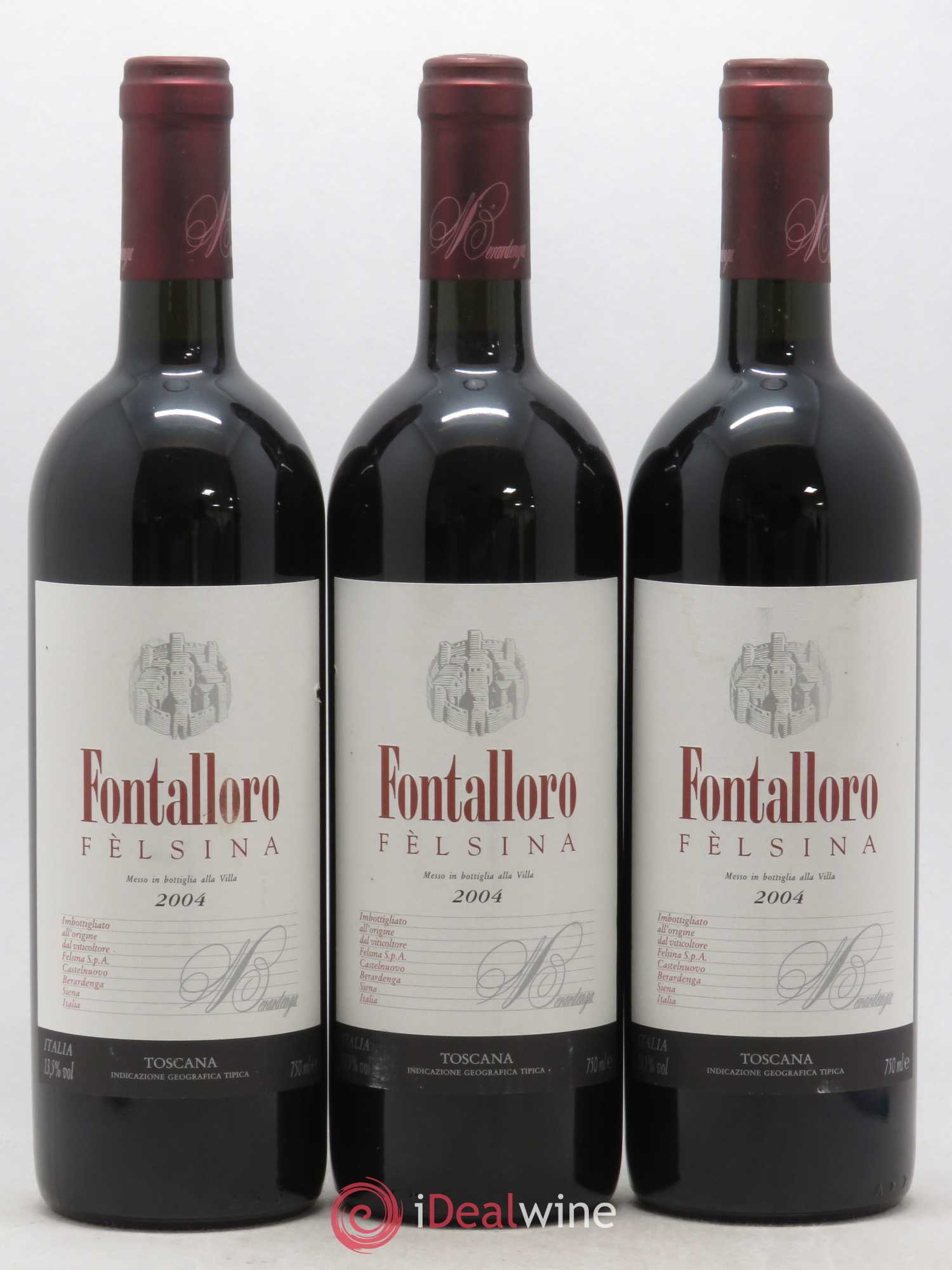 Toscana IGT Felsina Fontalloro 2004 - Posten von 3 Flaschen - 0