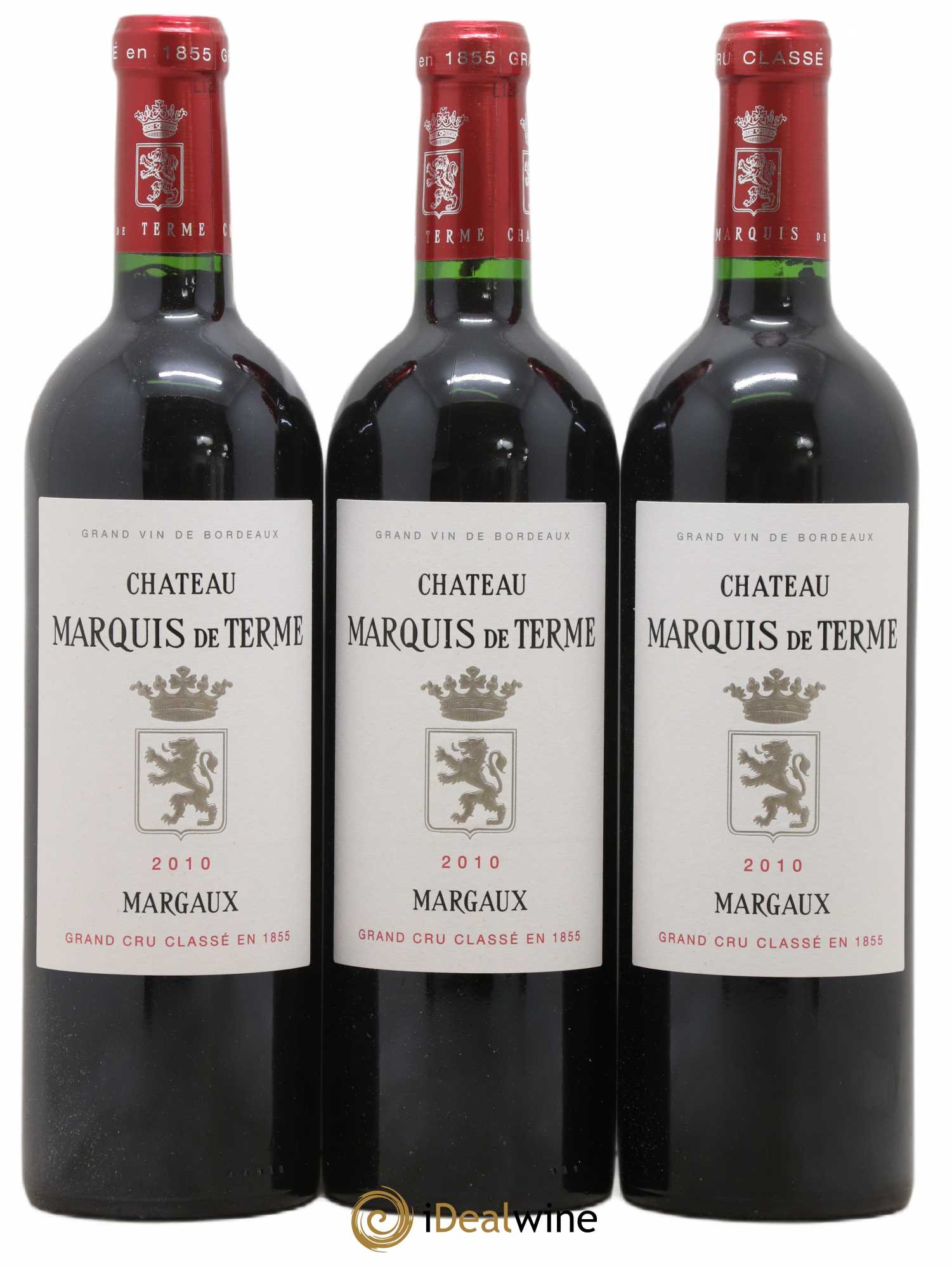 Château Marquis de Terme 4ème Grand Cru Classé 2010 - Lot de 3 bouteilles - 0