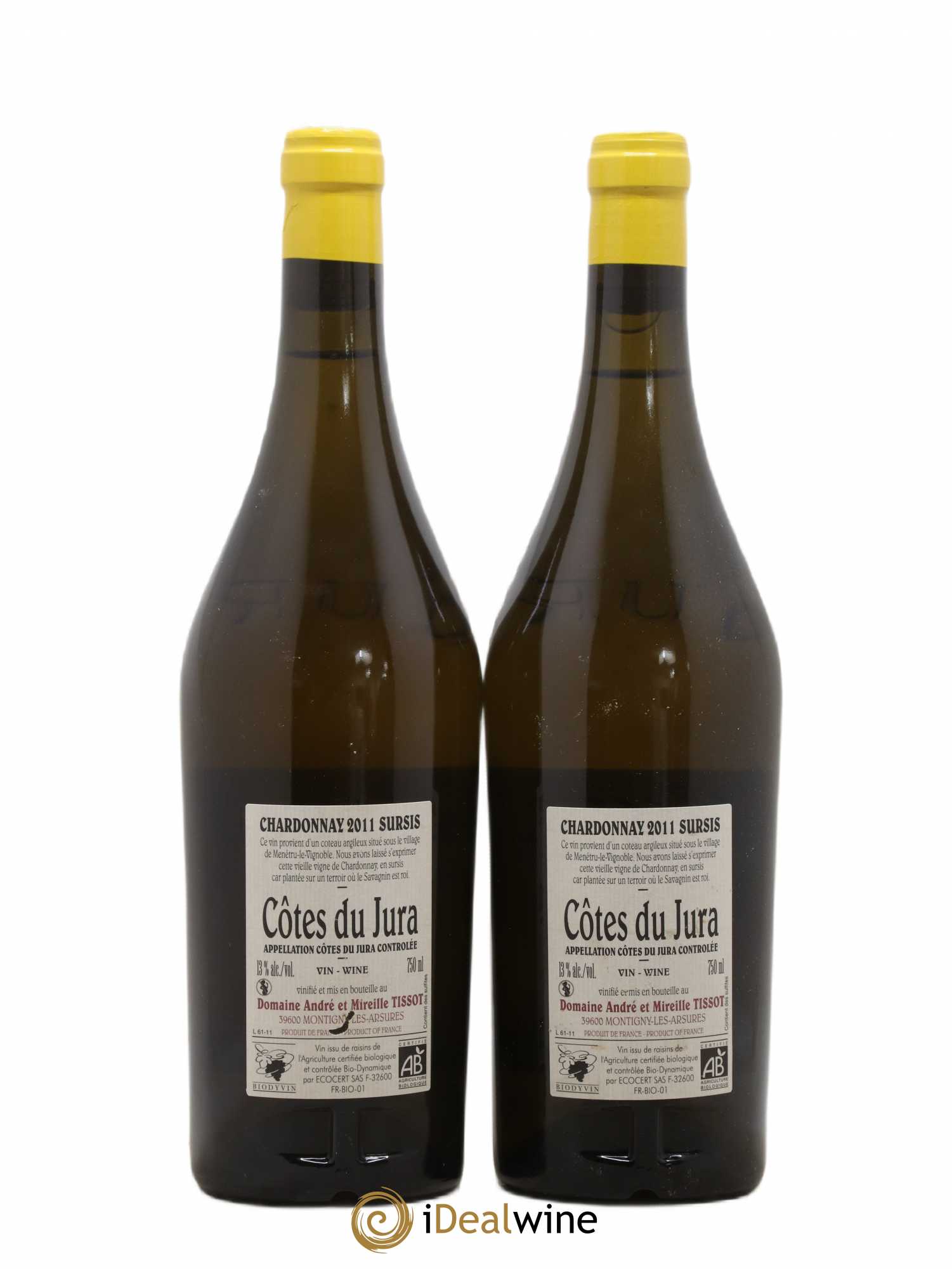 Côtes du Jura Sursis Bénédicte et Stéphane Tissot 2011 - Lot de 2 bouteilles - 1