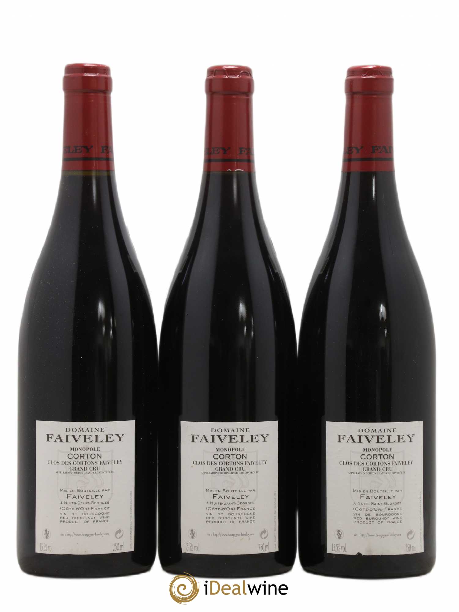 Corton Grand Cru Clos des Cortons Faiveley 2009 - Lot de 3 bouteilles - 1