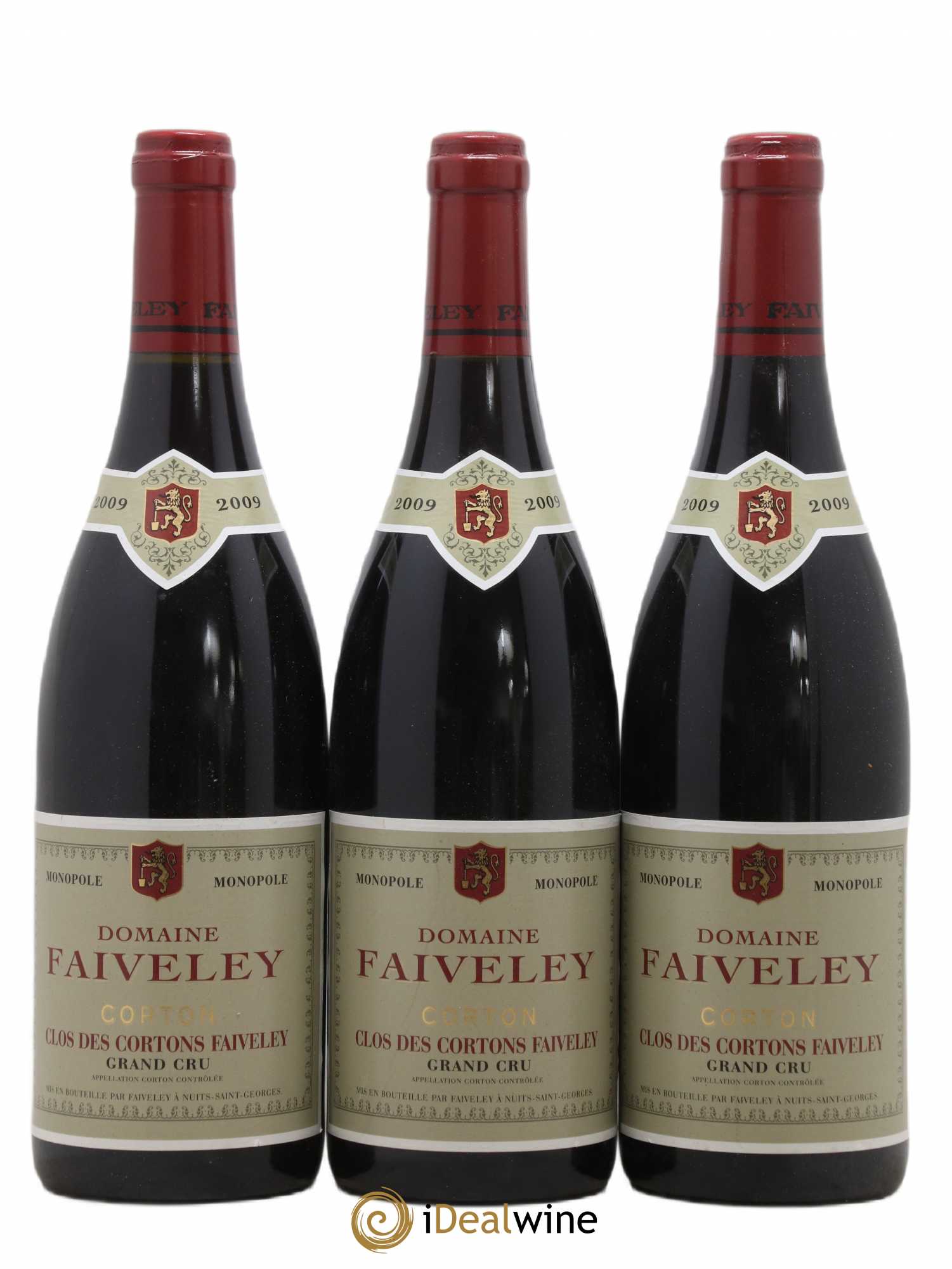 Corton Grand Cru Clos des Cortons Faiveley 2009 - Lot de 3 bouteilles - 0