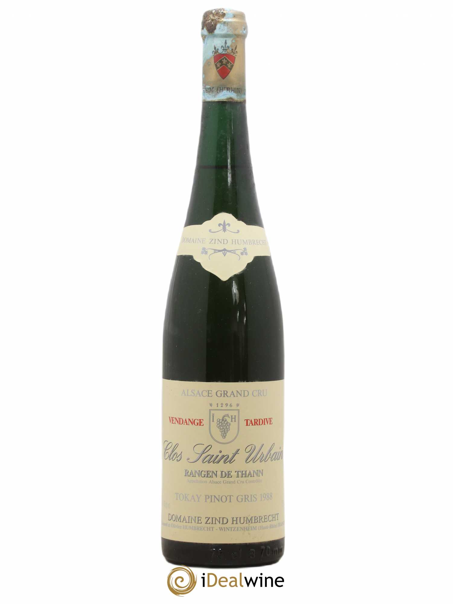 Alsace Pinot Gris Grand Cru Rangen de Thann Clos Saint-Urbain Zind-Humbrecht (Domaine) Vendages tardives 1988 - Posten von 1 Flasche - 0