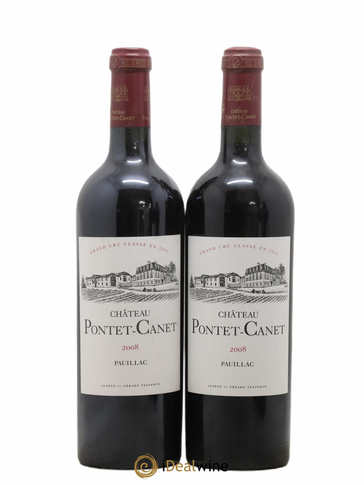 Château Pontet Canet 5ème Grand Cru Classé 2008 - Lot de 2 bouteilles - 0