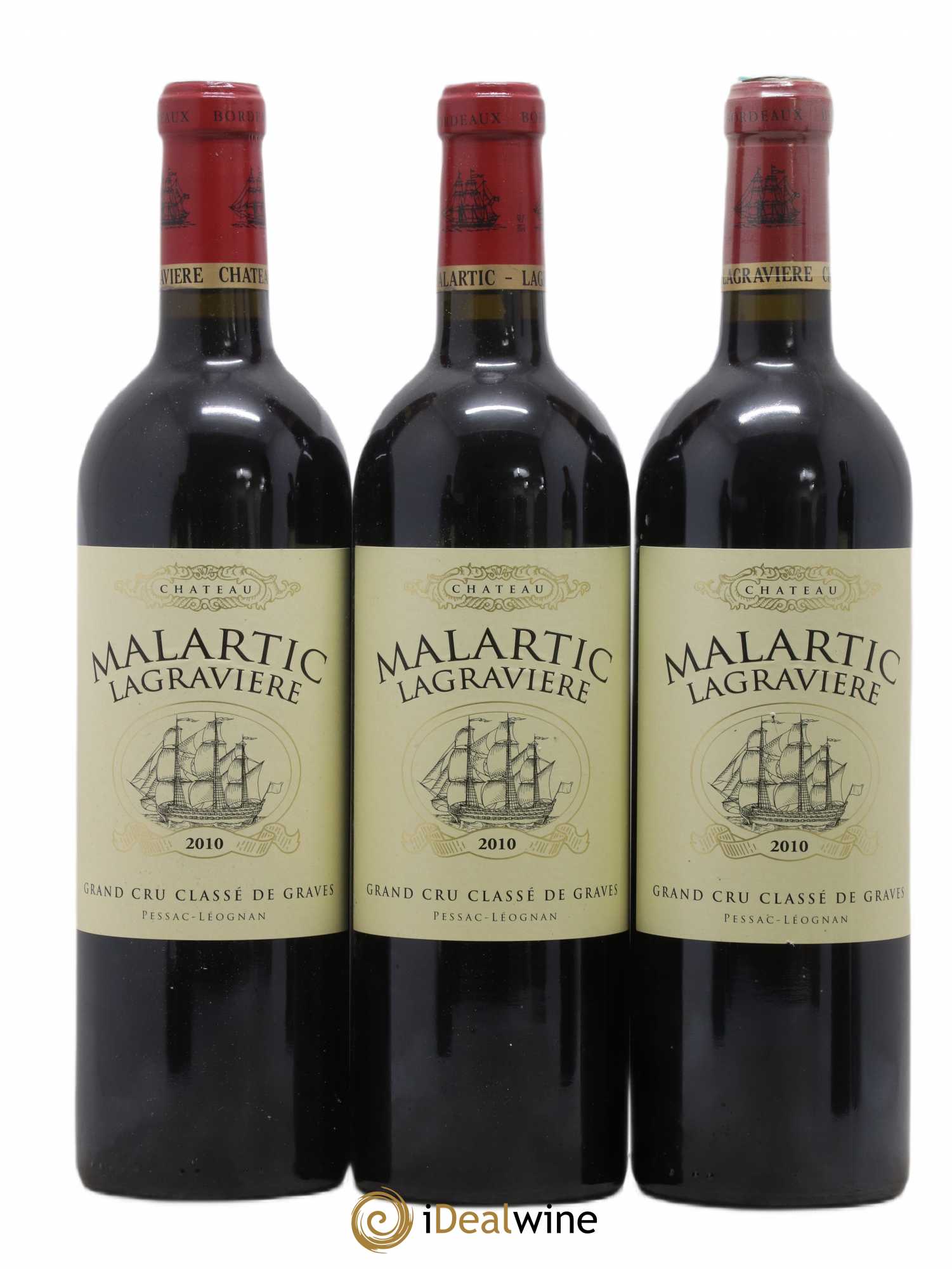 Château Malartic-Lagravière Cru Classé de Graves 2010 - Lot de 3 bouteilles - 0