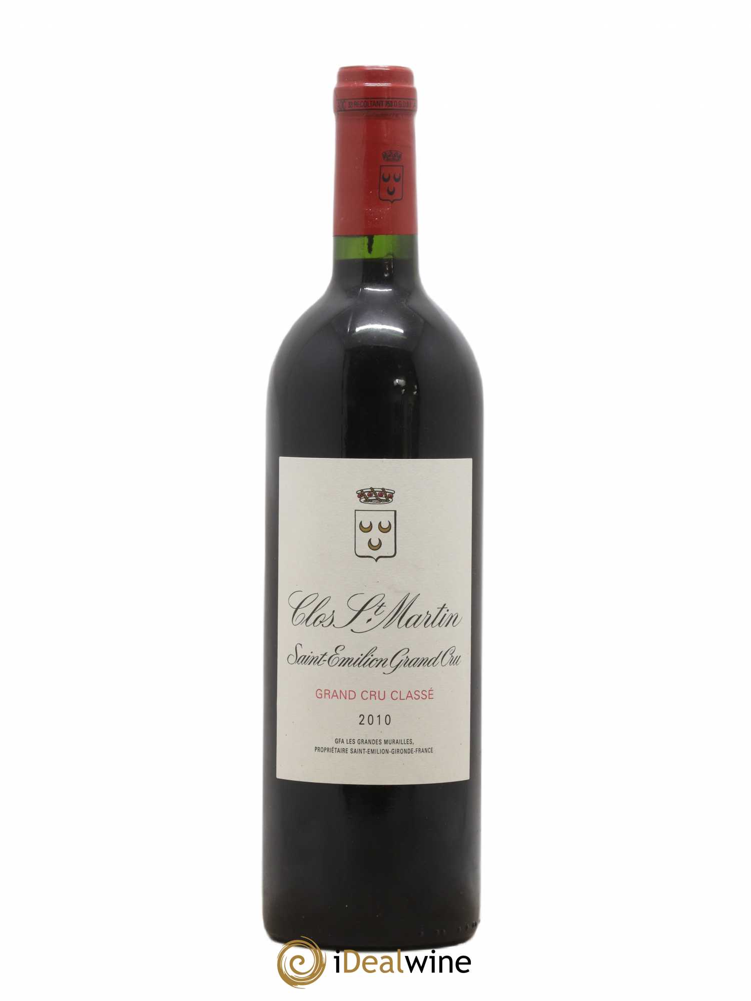 Clos Saint Martin Grand Cru Classé 2010 - Lot de 1 bouteille - 0