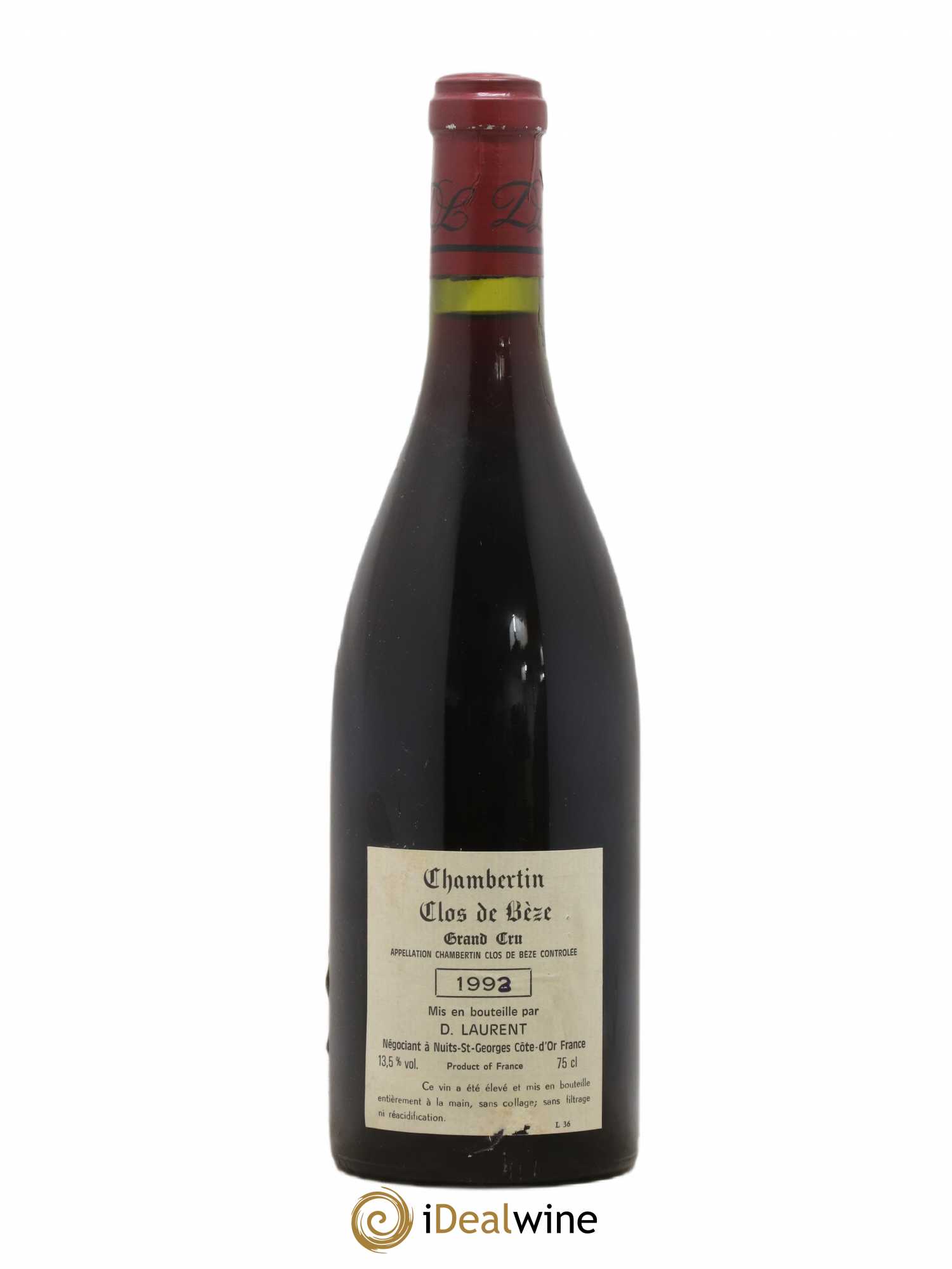 Chambertin Clos de Bèze Grand Cru Grande cuvée Vieilles vignes Dominique Laurent 1993 - Lot de 1 bouteille - 1