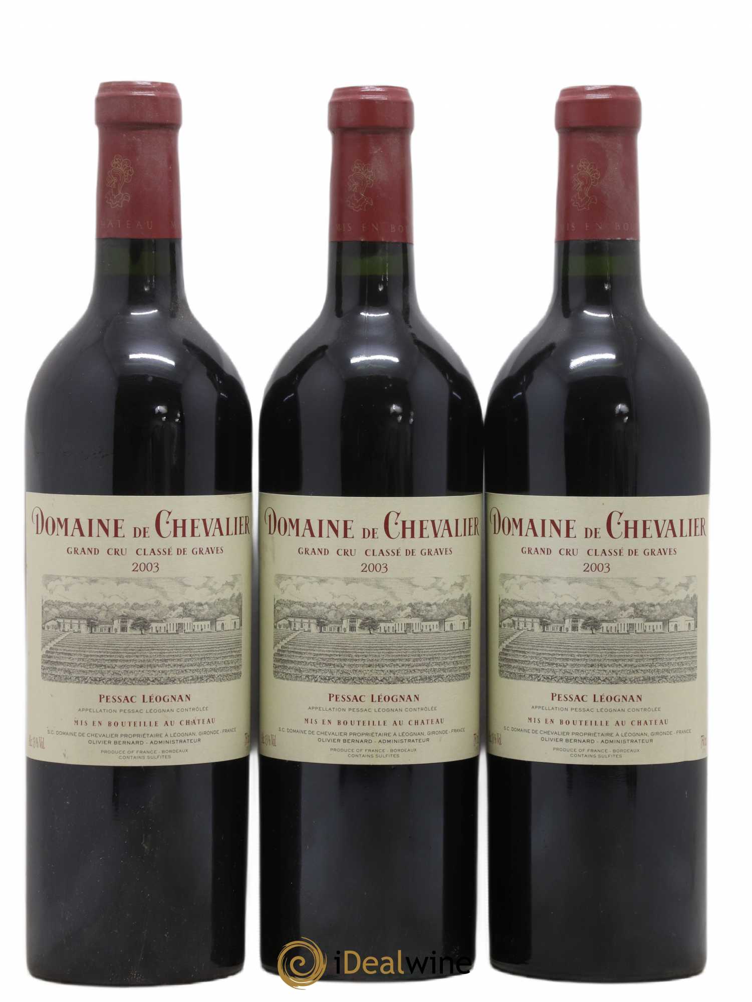 Domaine de Chevalier Cru Classé de Graves 2003 - Lot de 3 bouteilles - 0