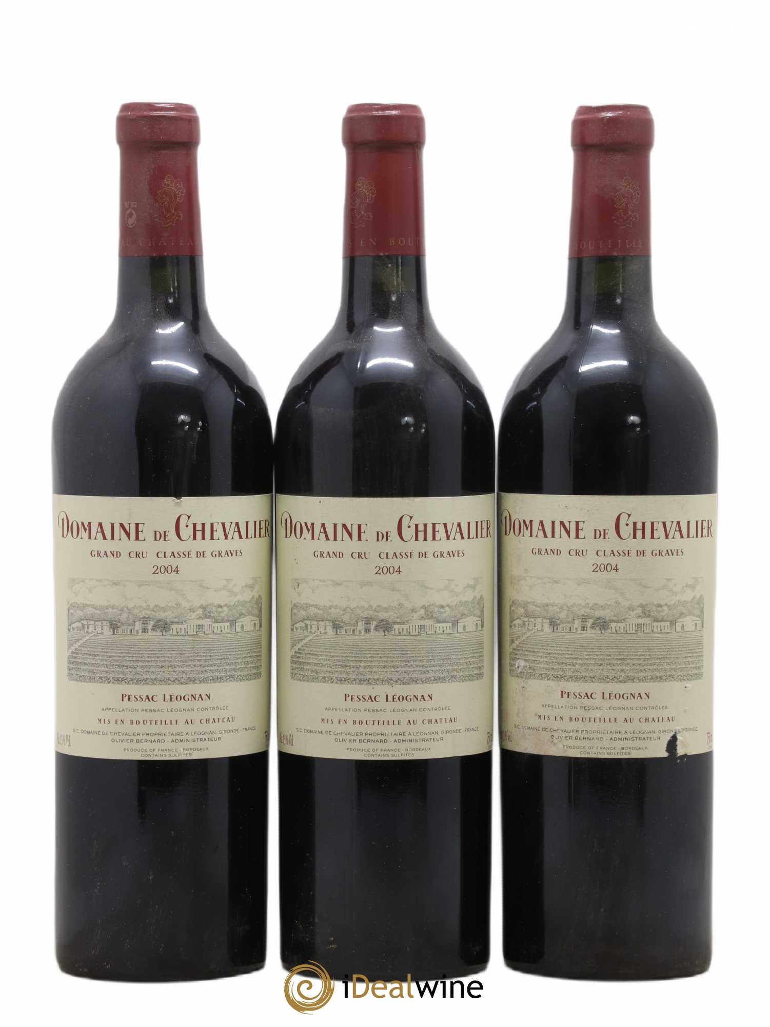 Domaine de Chevalier Cru Classé de Graves 2004 - Lot de 3 bouteilles - 0