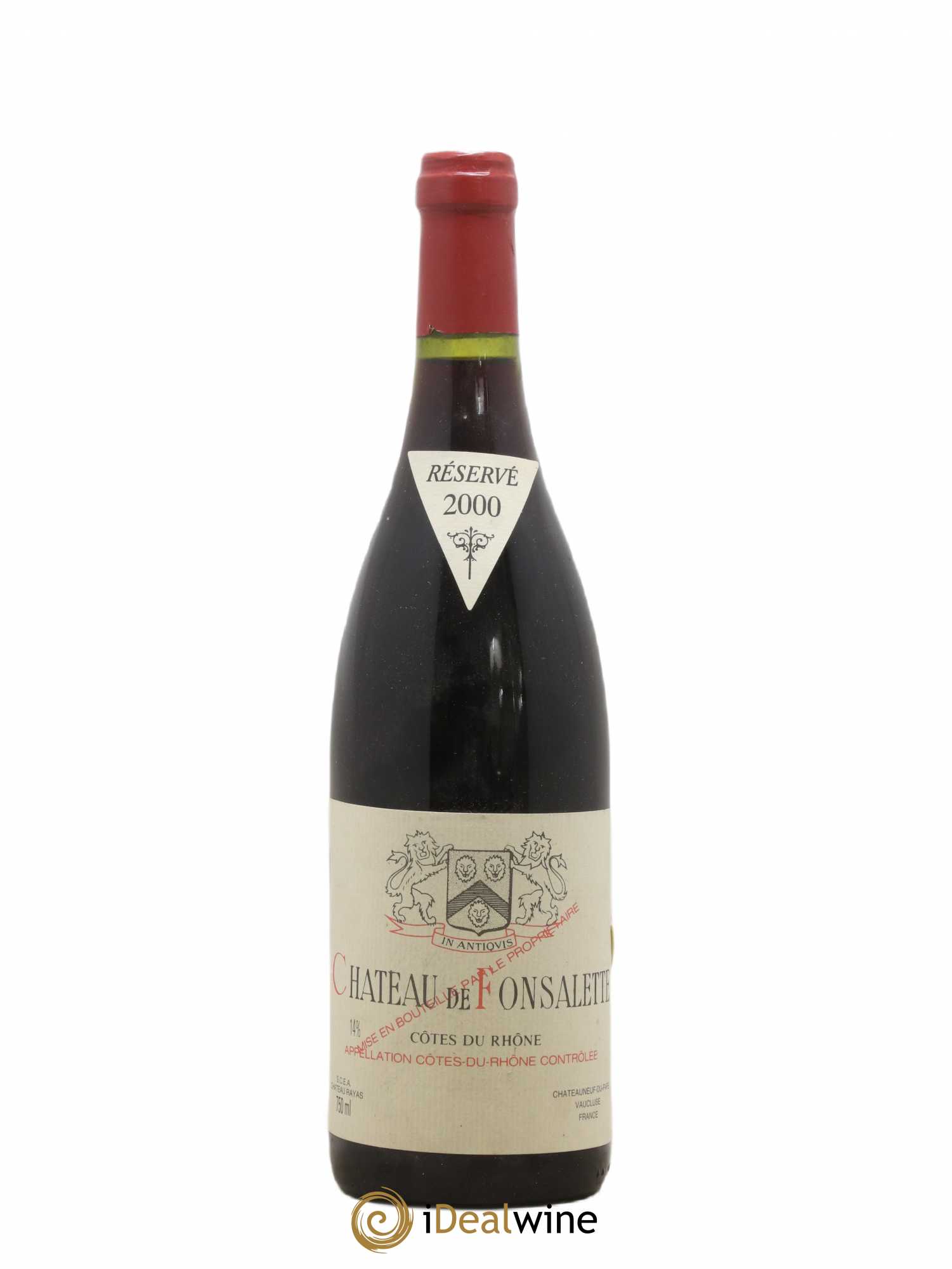 Côtes-du-Rhône Château de Fonsalette Emmanuel Reynaud 2000 - Lot de 1 bouteille - 0