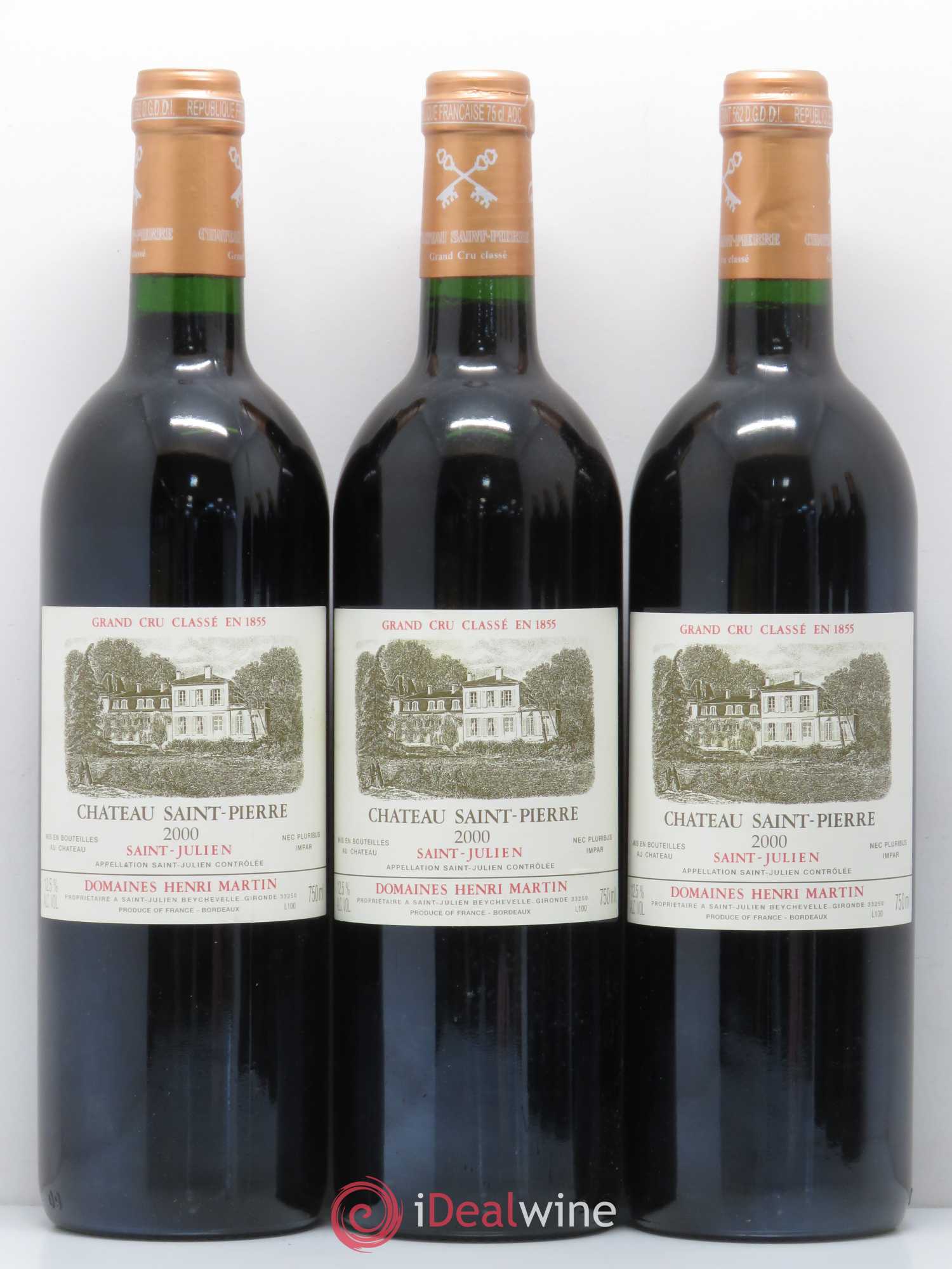 Château Saint-Pierre 4ème Grand Cru Classé 2000 - Lot de 6 bouteilles - 1