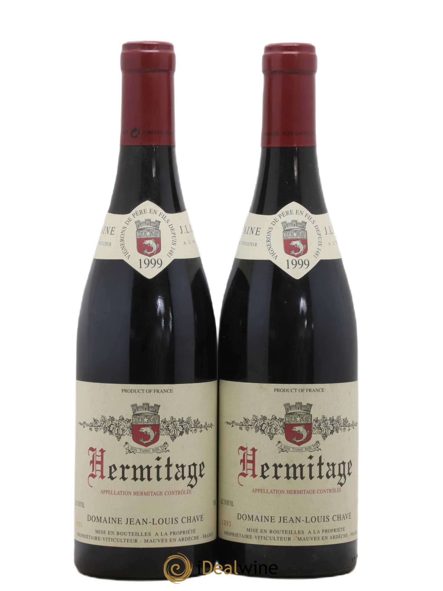 Hermitage Jean-Louis Chave 1999 - Lot de 2 bouteilles - 0
