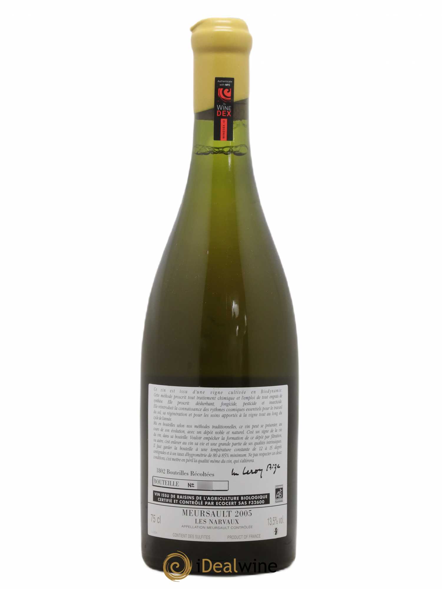 Meursault Les Narvaux d'Auvenay (Domaine) 2005 - Lot de 1 bouteille - 1