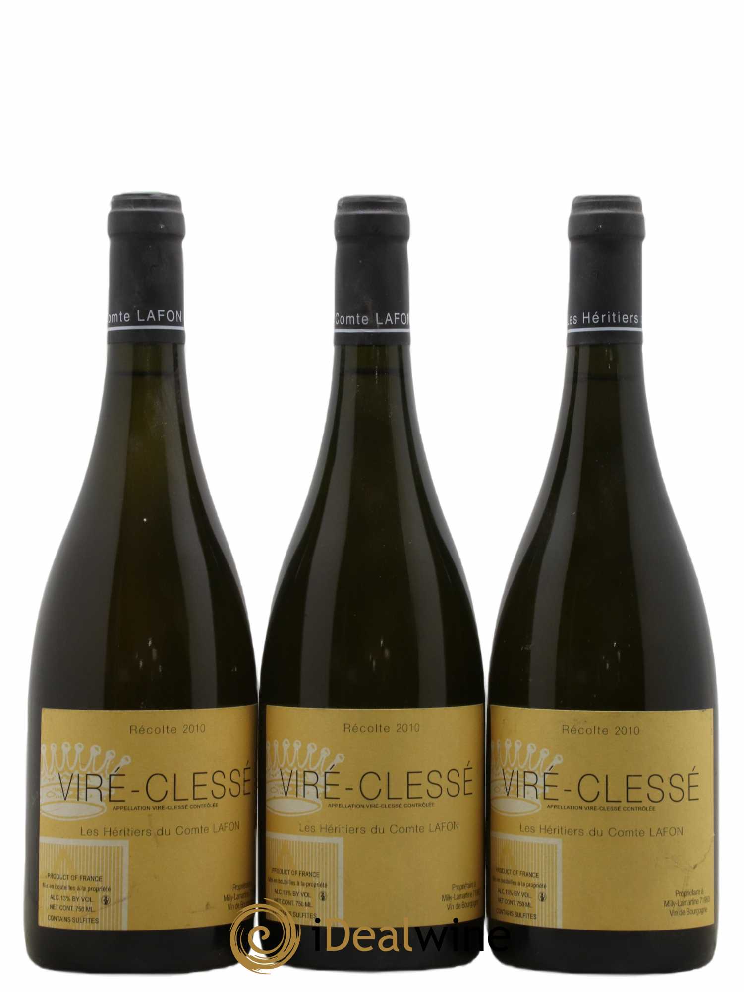 Viré-Clessé Héritiers du Comte Lafon (Domaine des) 2010 - Lot de 3 bouteilles - 0