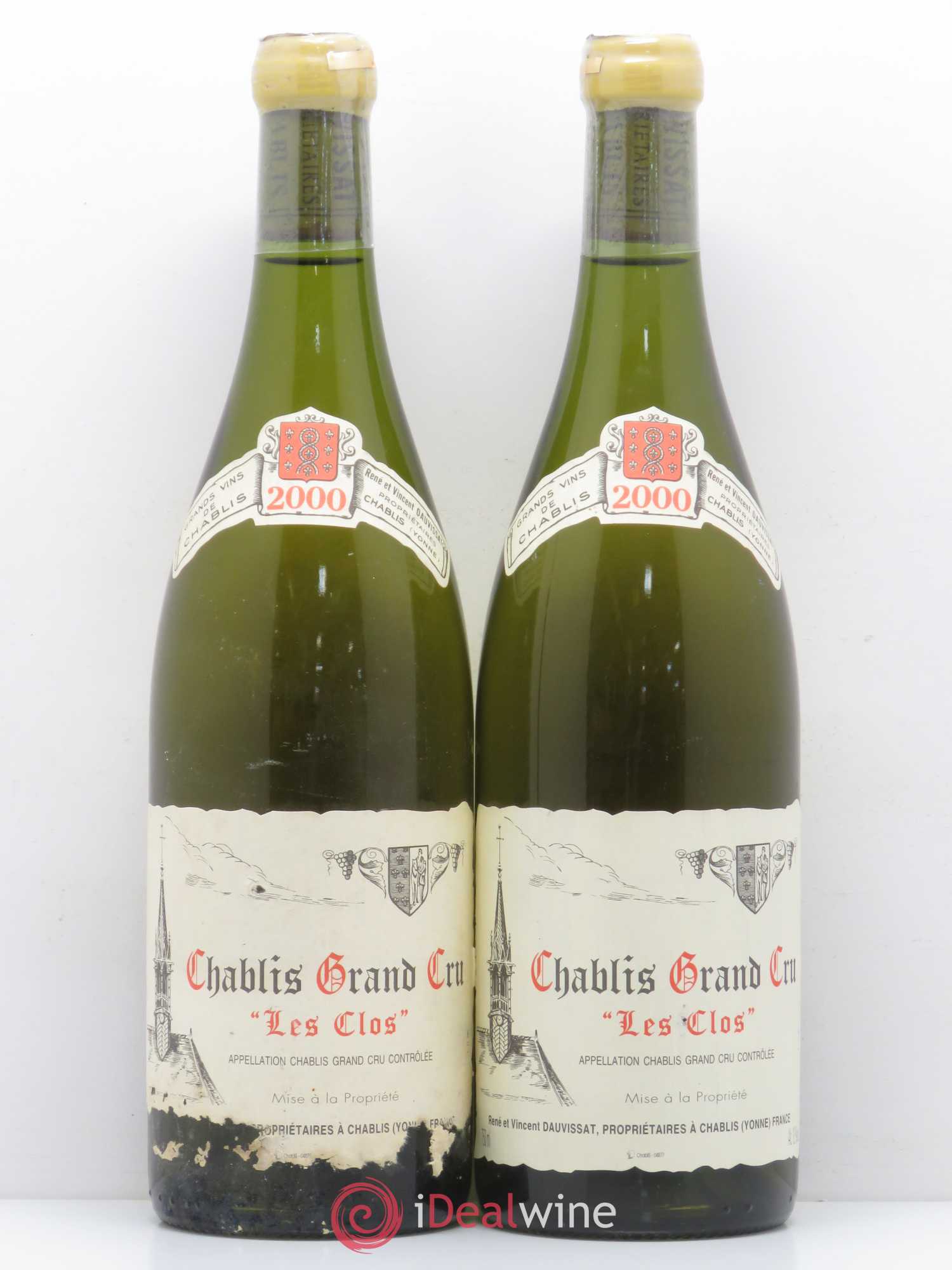 Chablis Grand Cru Les Clos Vincent Dauvissat (Domaine) 2000 - Lot de 2 bouteilles - 0