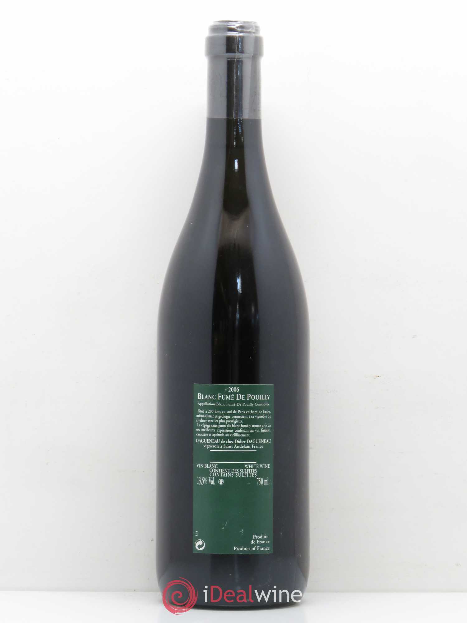 Vin de France (anciennement Pouilly-Fumé) Silex Dagueneau (Domaine Didier - Louis-Benjamin) 2006 - Lot de 1 bouteille - 1