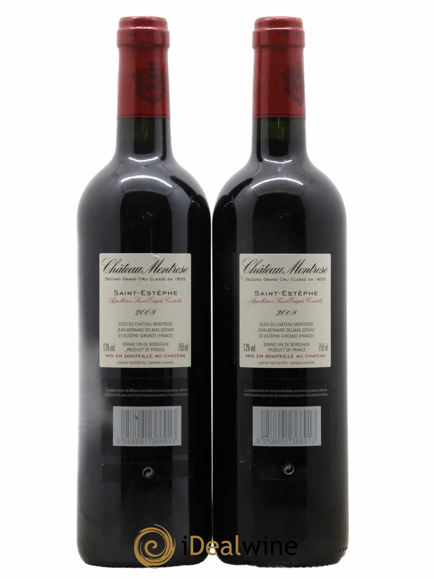 Château Montrose 2ème Grand Cru Classé 2008 - Lot de 2 bouteilles - 1
