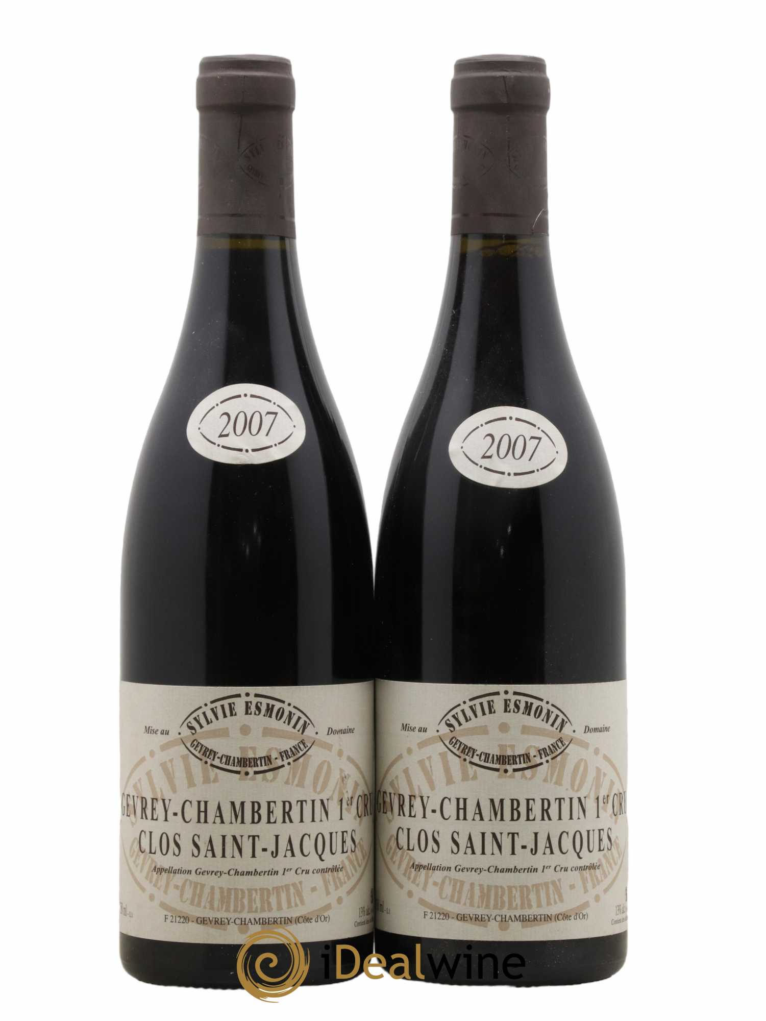 Gevrey-Chambertin 1er Cru Clos Saint Jacques Sylvie Esmonin 2007 - Lot de 2 bouteilles - 0