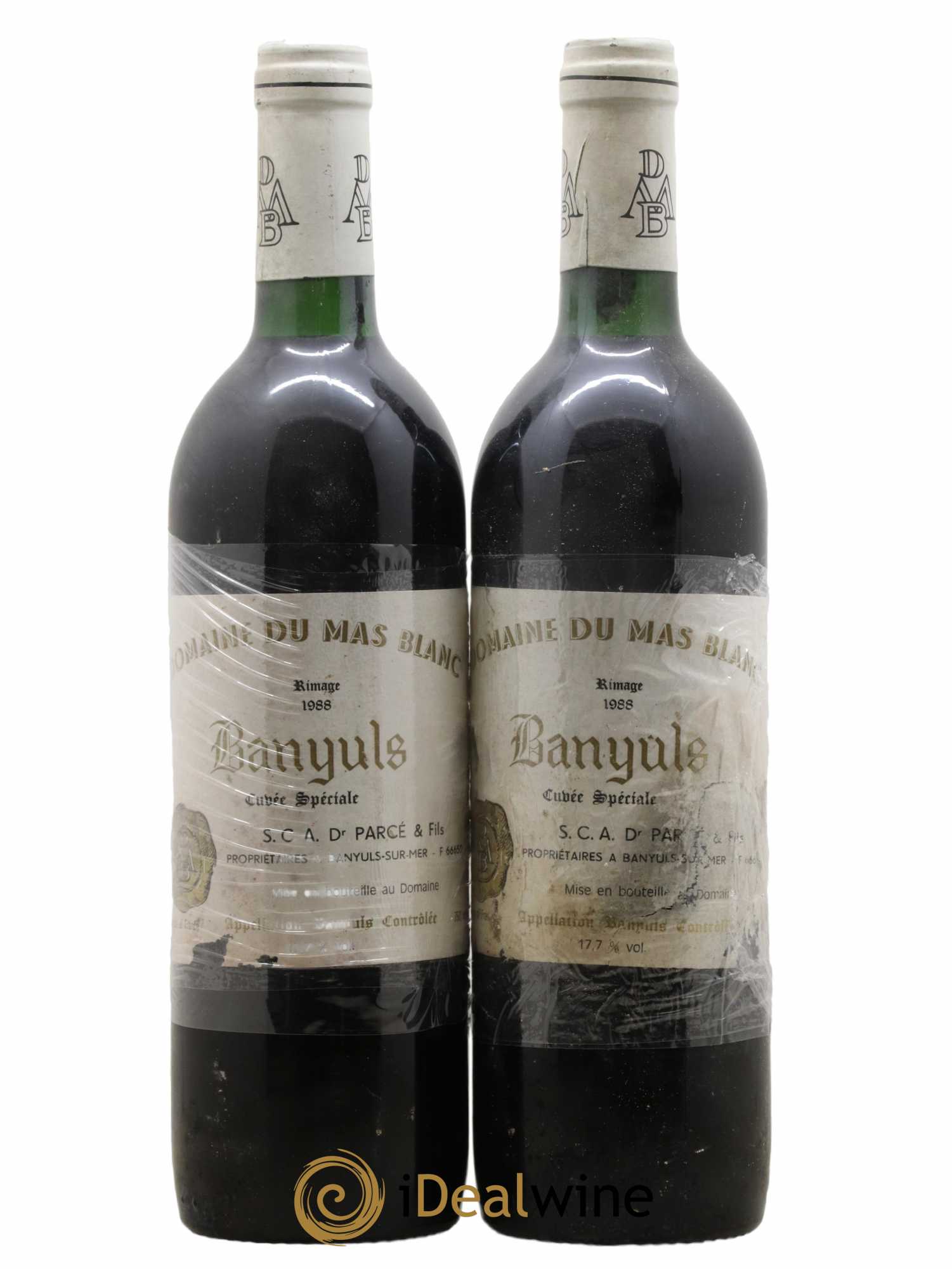 Banyuls Rimage Mas Blanc (Domaine du) - Parcé et Fils Cuvée spéciale 1988 - Posten von 2 Flaschen - 0