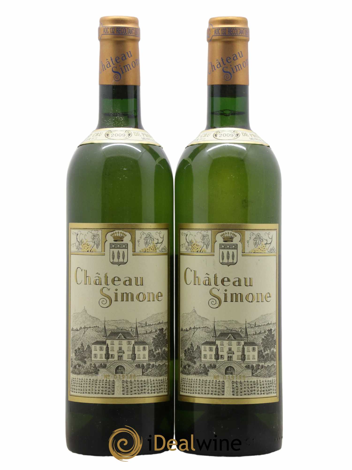 Palette Château Simone Famille Rougier 2009 - Posten von 2 Flaschen - 0