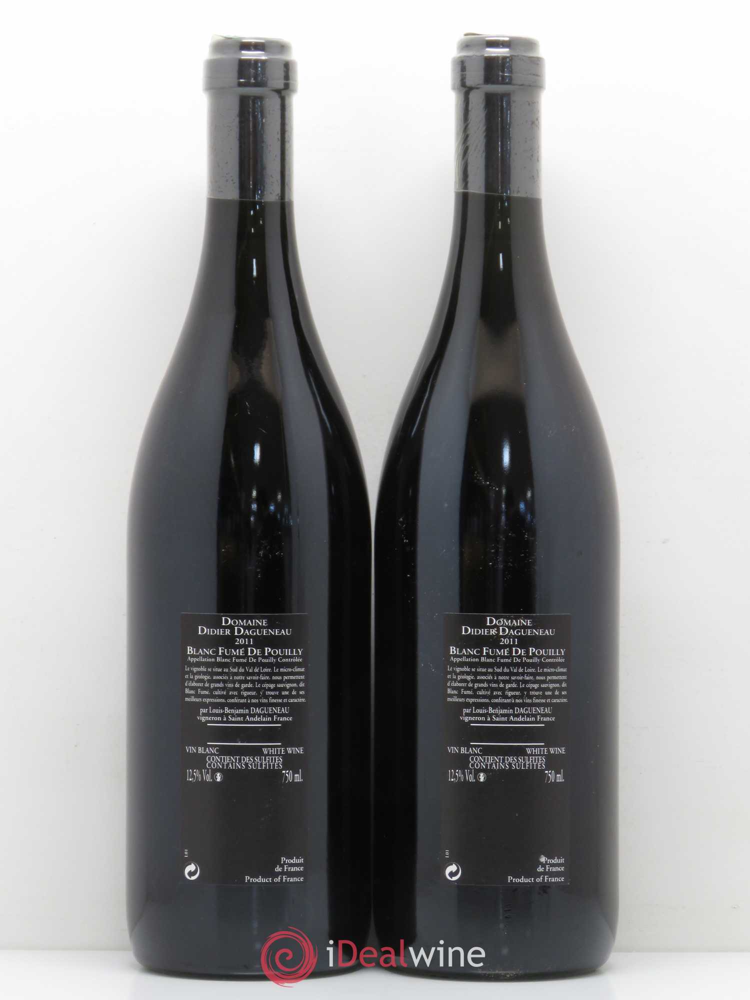 Vin de France (anciennement Pouilly-Fumé) Silex Dagueneau (Domaine Didier - Louis-Benjamin) 2011 - Lot de 2 bouteilles - 1