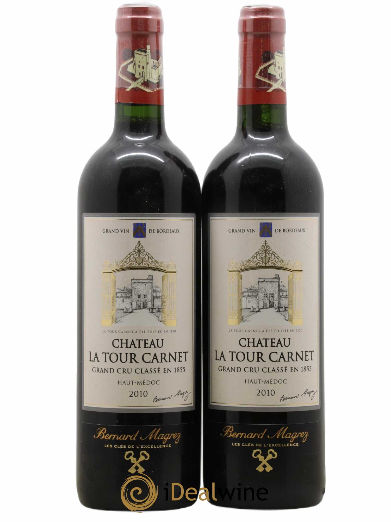 Château la Tour Carnet 4ème Grand Cru Classé 2010 - Lot de 2 bouteilles - 0