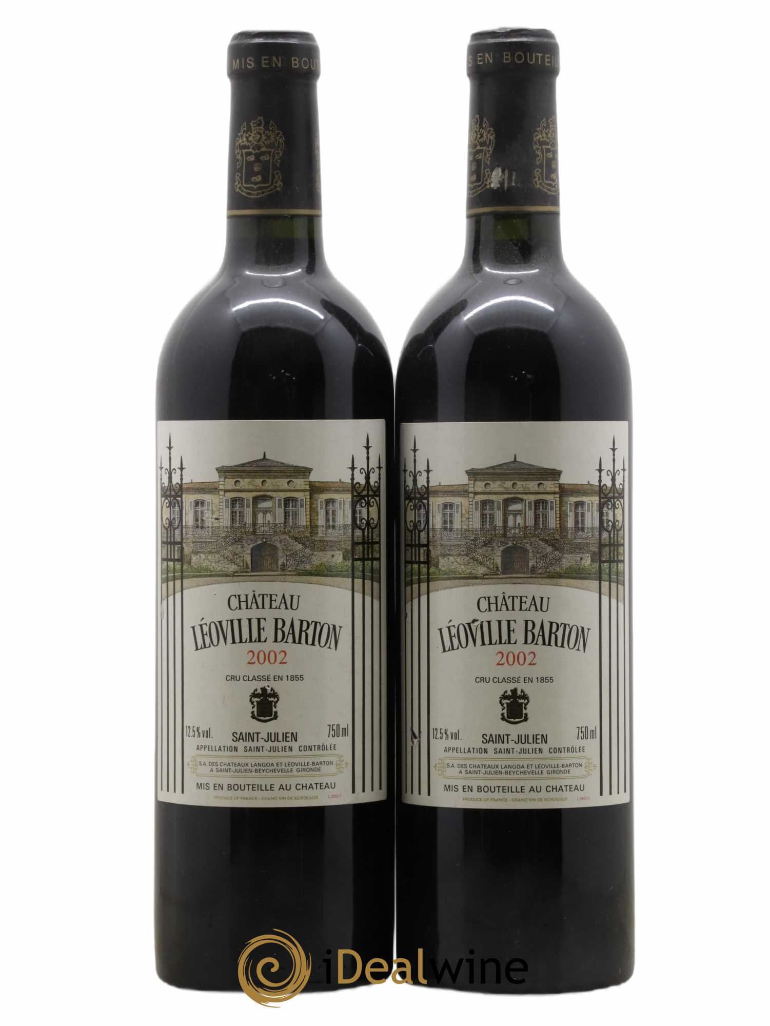 Château Léoville Barton 2ème Grand Cru Classé 2002 - Lot de 2 bouteilles - 0