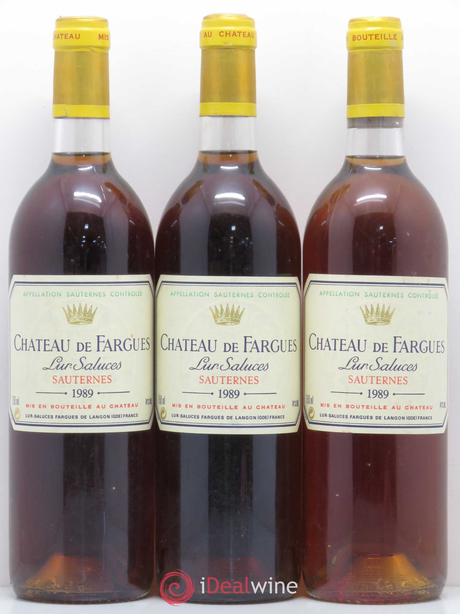 Château de Fargues 1989 - Lotto di 3 bottiglie - 0
