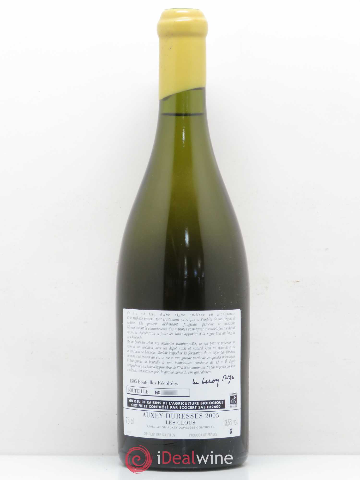 Auxey-Duresses Les Clous d'Auvenay (Domaine) 2005 - Lot de 1 bouteille - 1