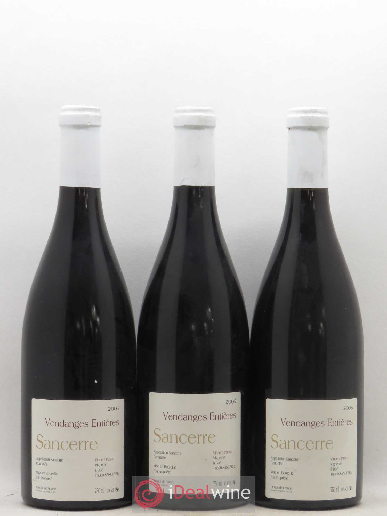Sancerre Vendanges Entières Vincent Pinard 2005 - Lot de 3 bouteilles - 0