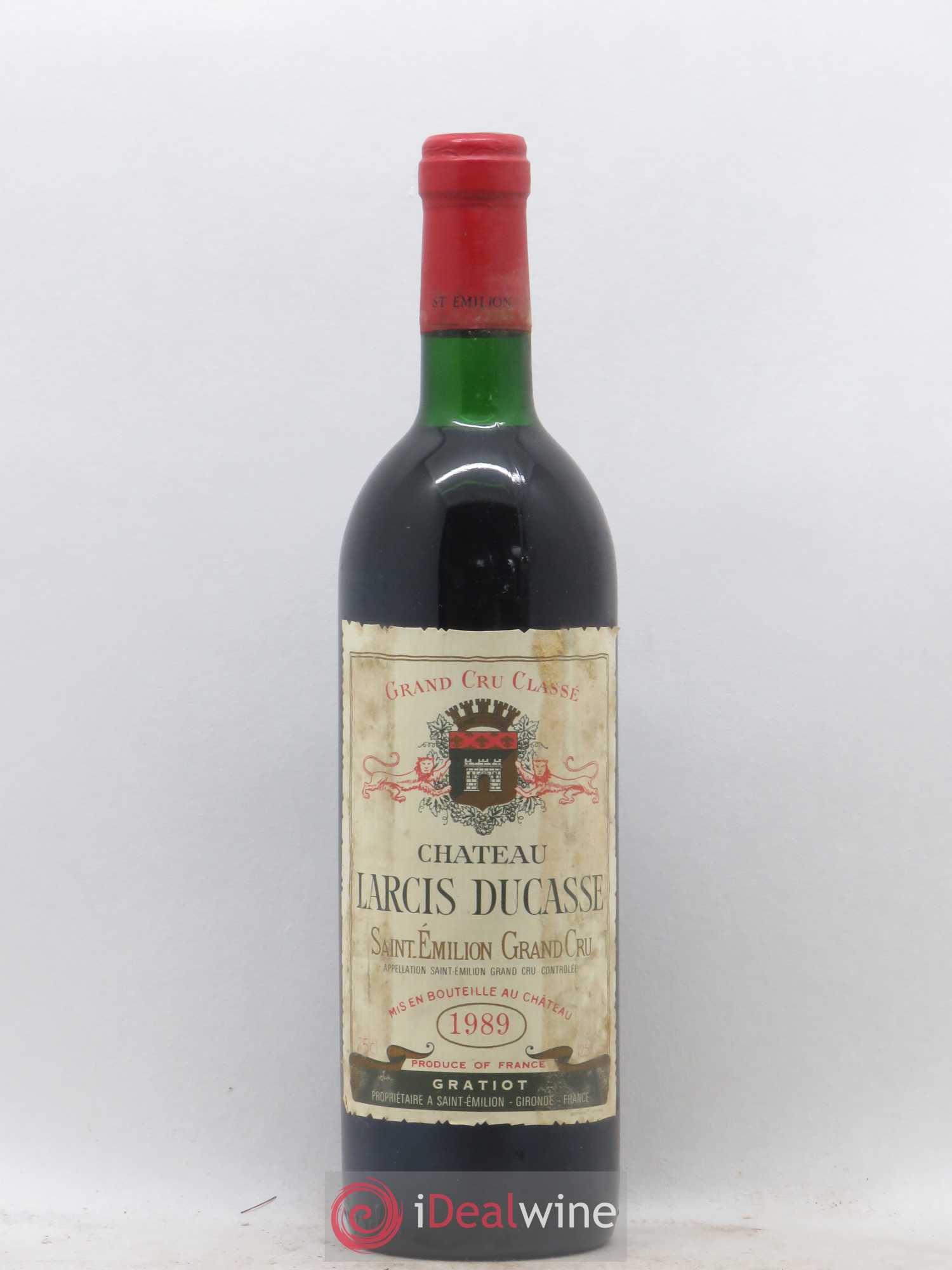 Château Larcis Ducasse 1er Grand Cru Classé B 1989 - Lot de 1 bouteille - 0
