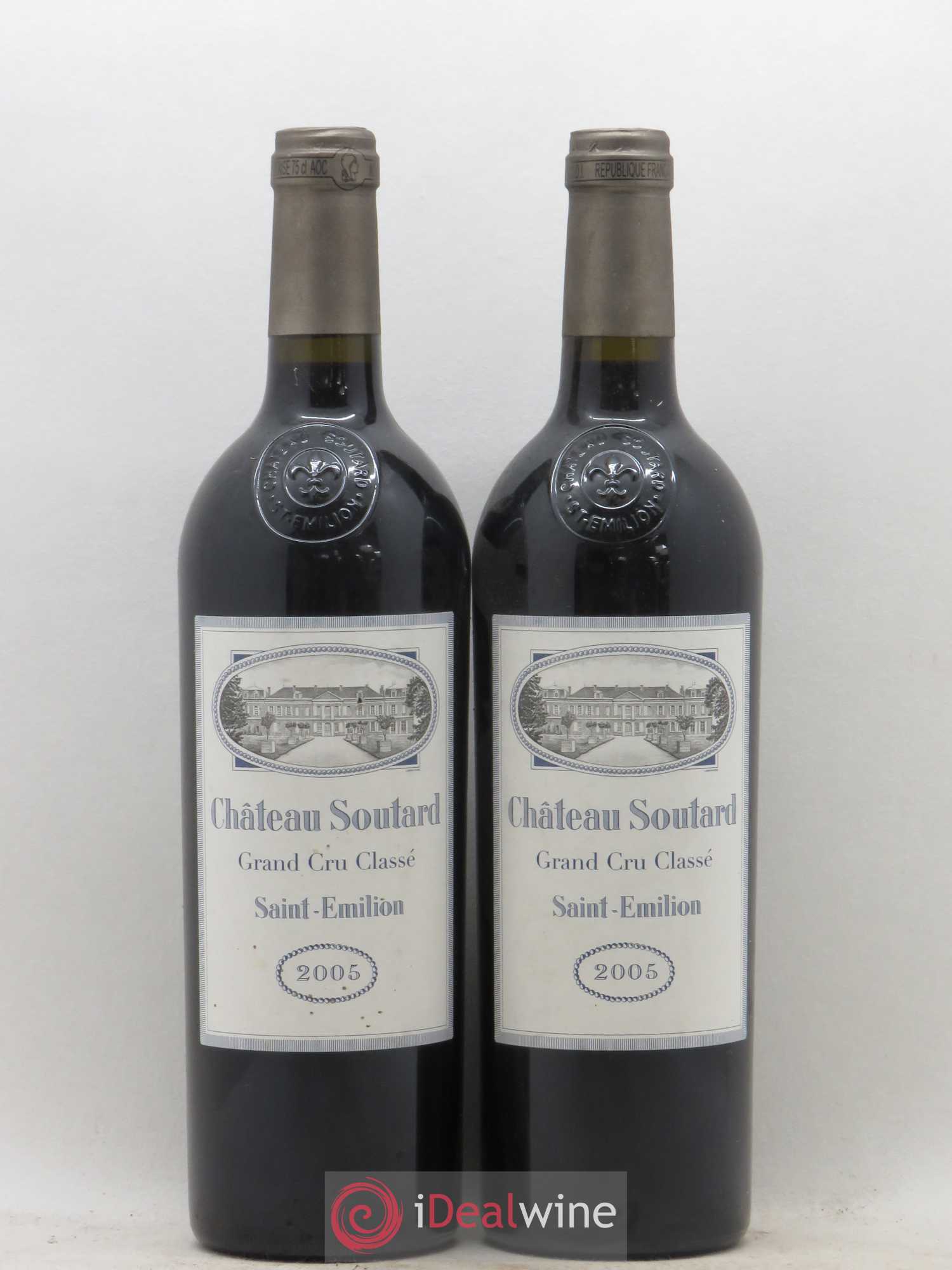 Château Soutard Grand Cru Classé 2005 - Lot de 2 bouteilles - 0