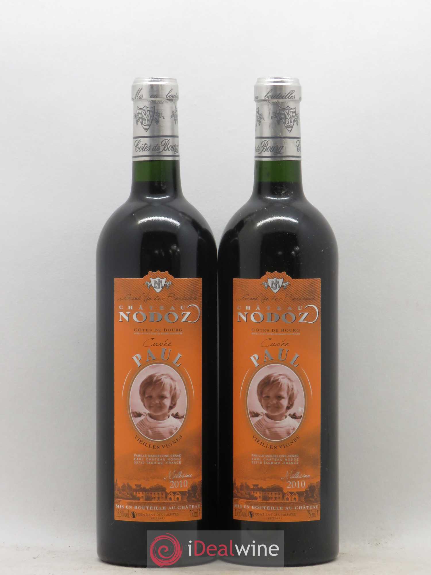 Côtes de Bourg Vieilles Vignes Cuvée Paul Nodoz 2010 - Posten von 2 Flaschen - 0