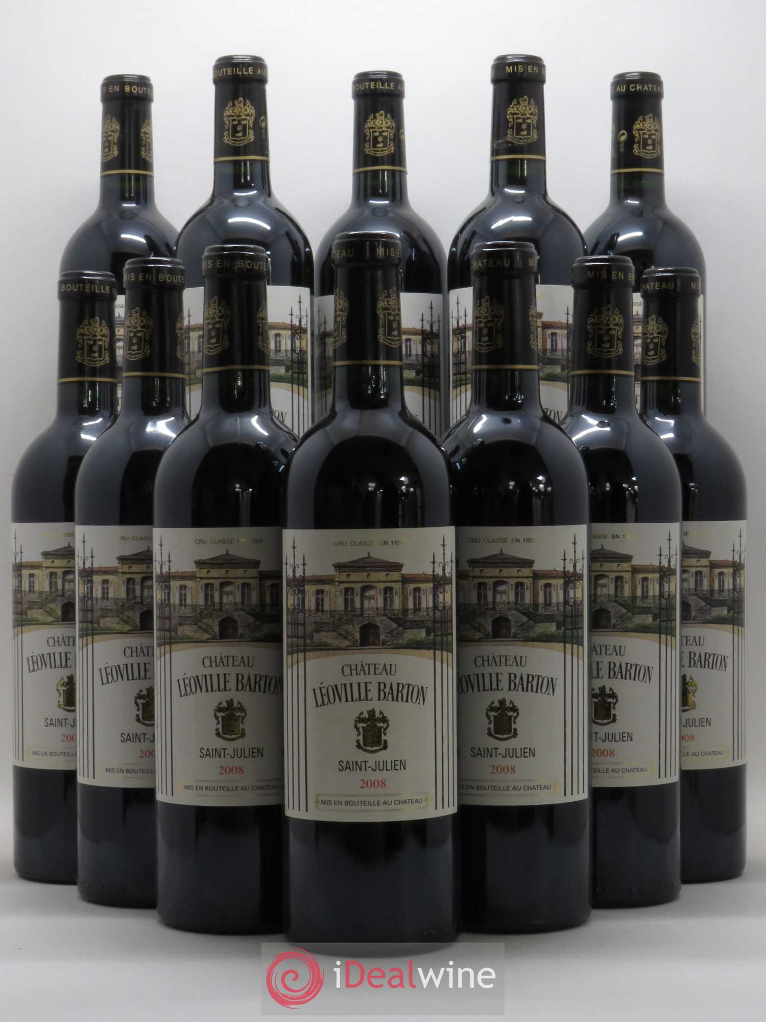 Château Léoville Barton 2ème Grand Cru Classé 2008 - Lot de 12 bouteilles - 0
