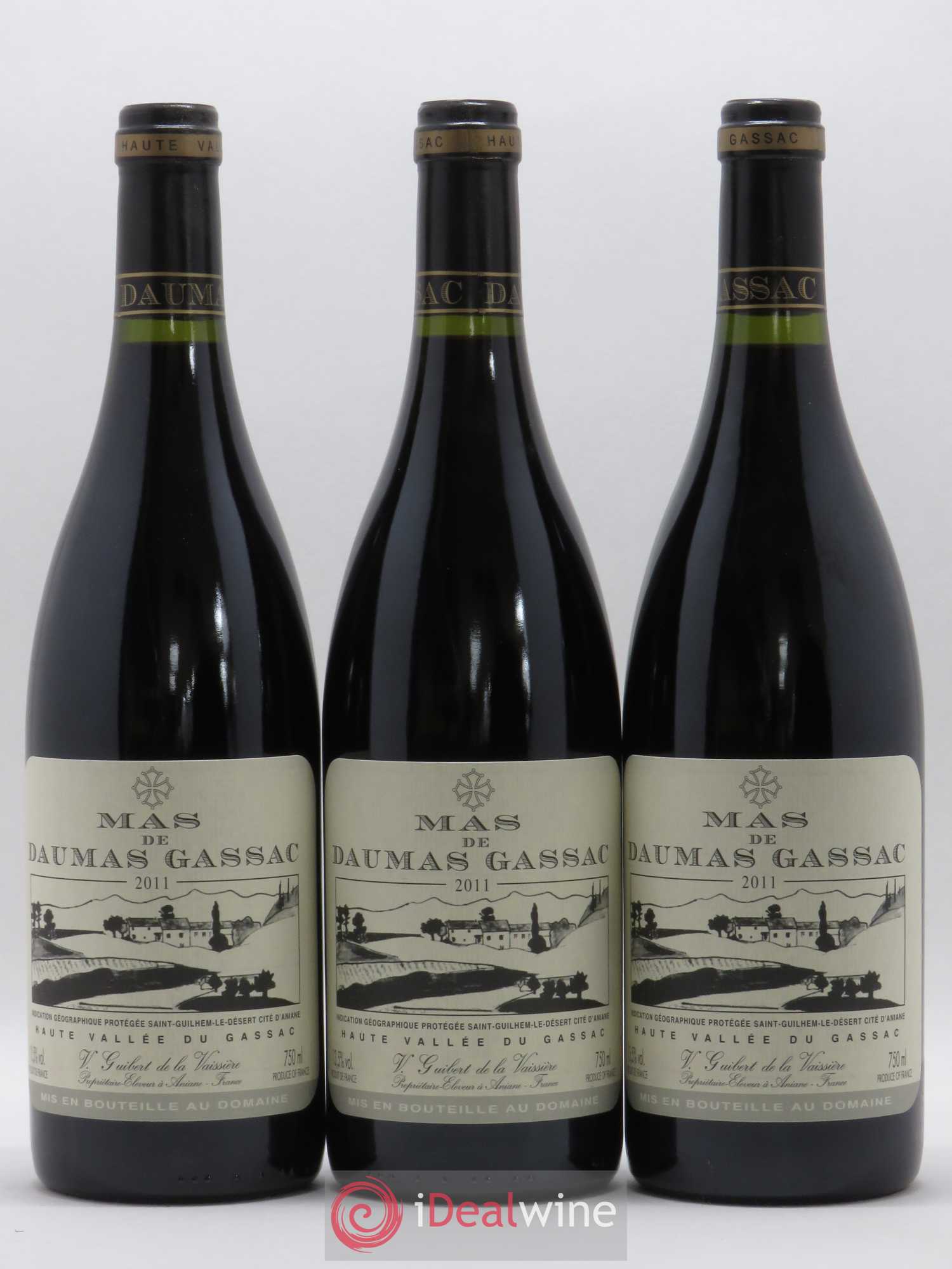 Saint-Guilhem-le-Désert - Cité d'Aniane Mas Daumas Gassac Famille Guibert de La Vaissière 2011 - Lot de 6 bouteilles - 2