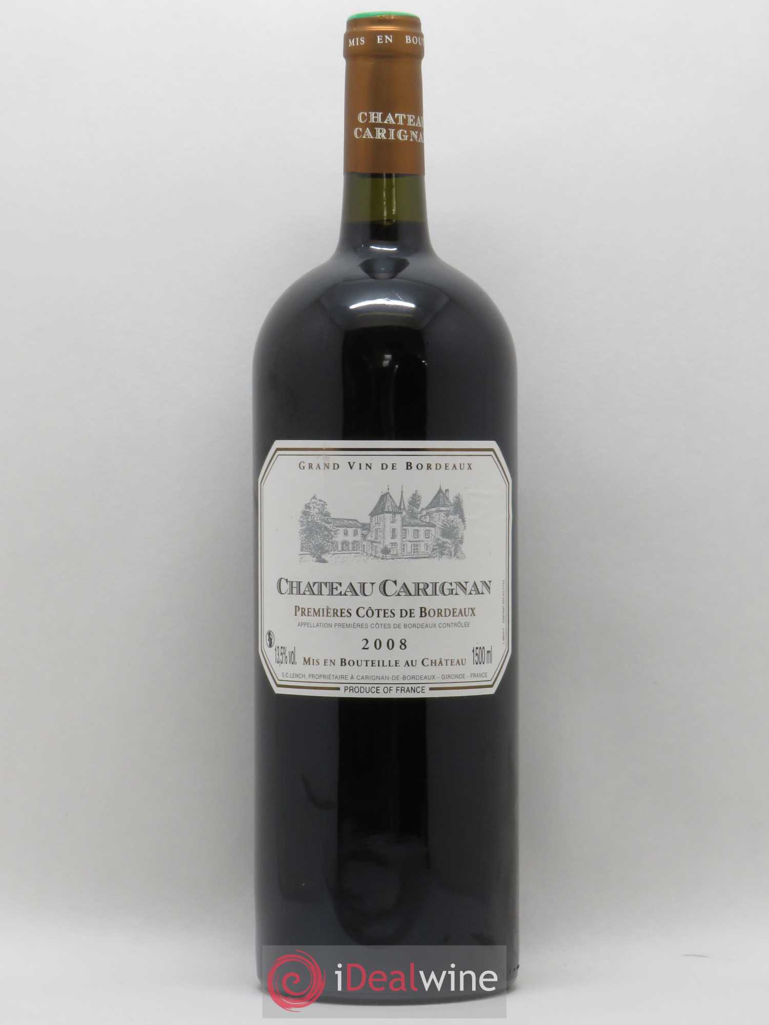 Premières Côtes de Bordeaux Château Carignan 2008 - Lot de 1 magnum - 0