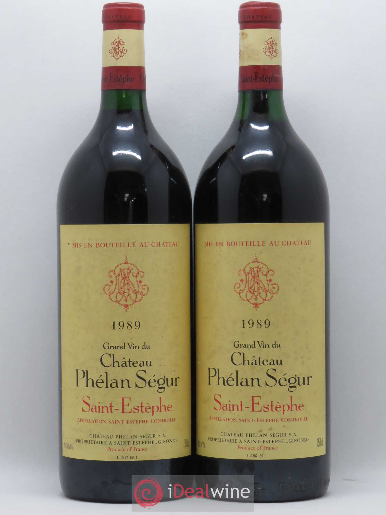 Château Phélan Ségur 1989 - Lot de 2 magnums - 0