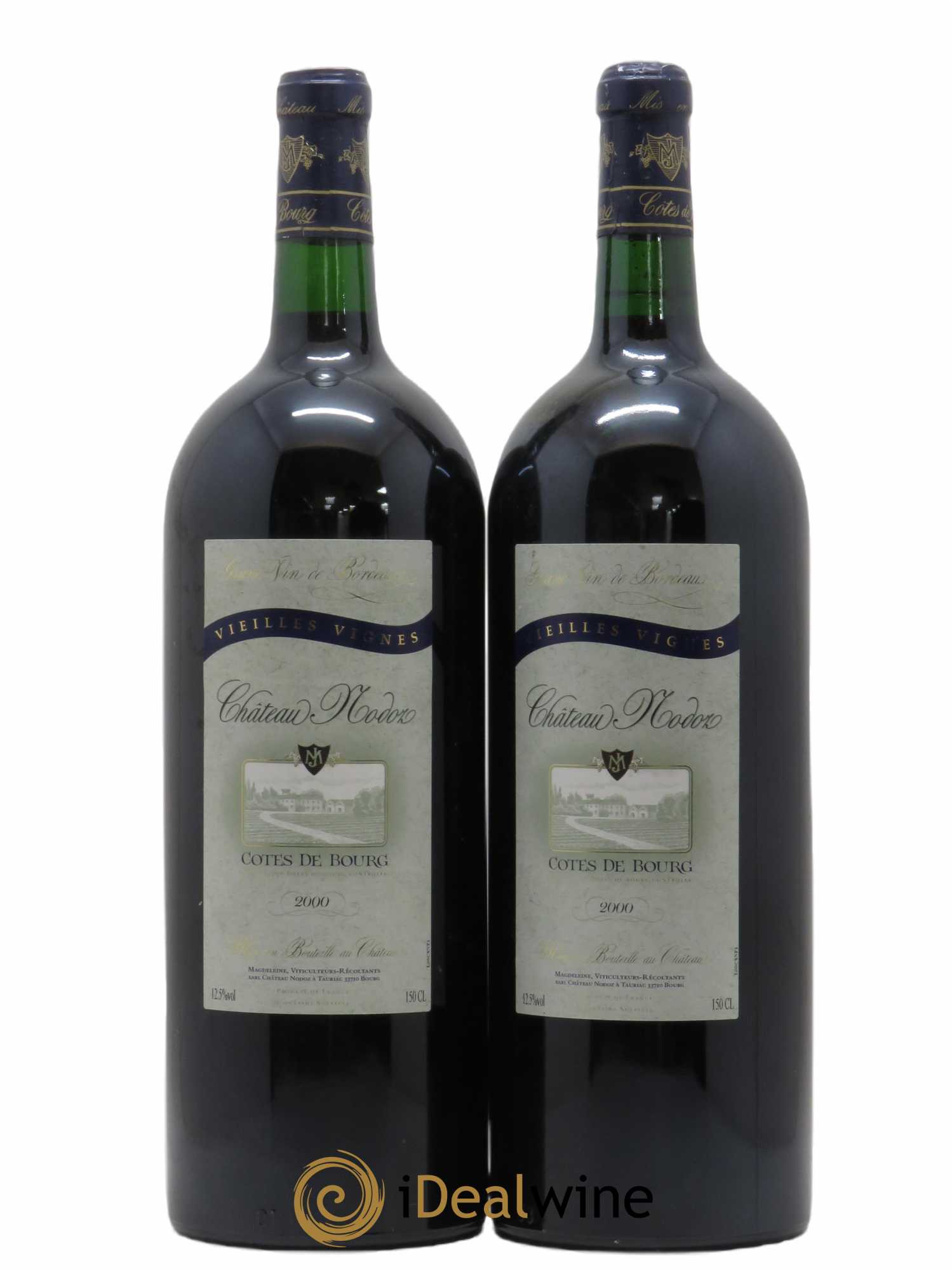 Côtes de Bourg Vieilles Vignes Château Nodoz 2000 - Posten von 2 Magnum - 0