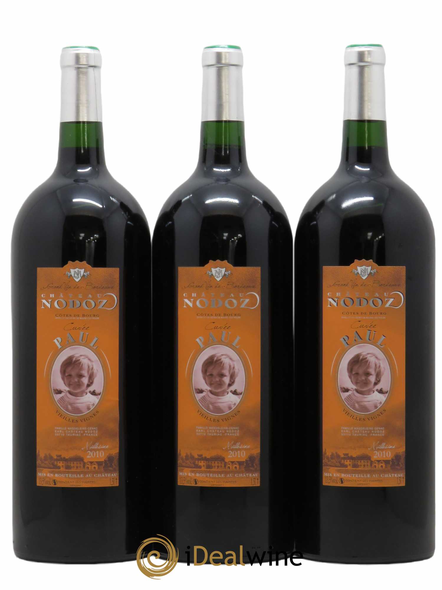 Côtes de Bourg Cuvée Paul Château Nodoz 2010 - Lot de 3 magnums - 0
