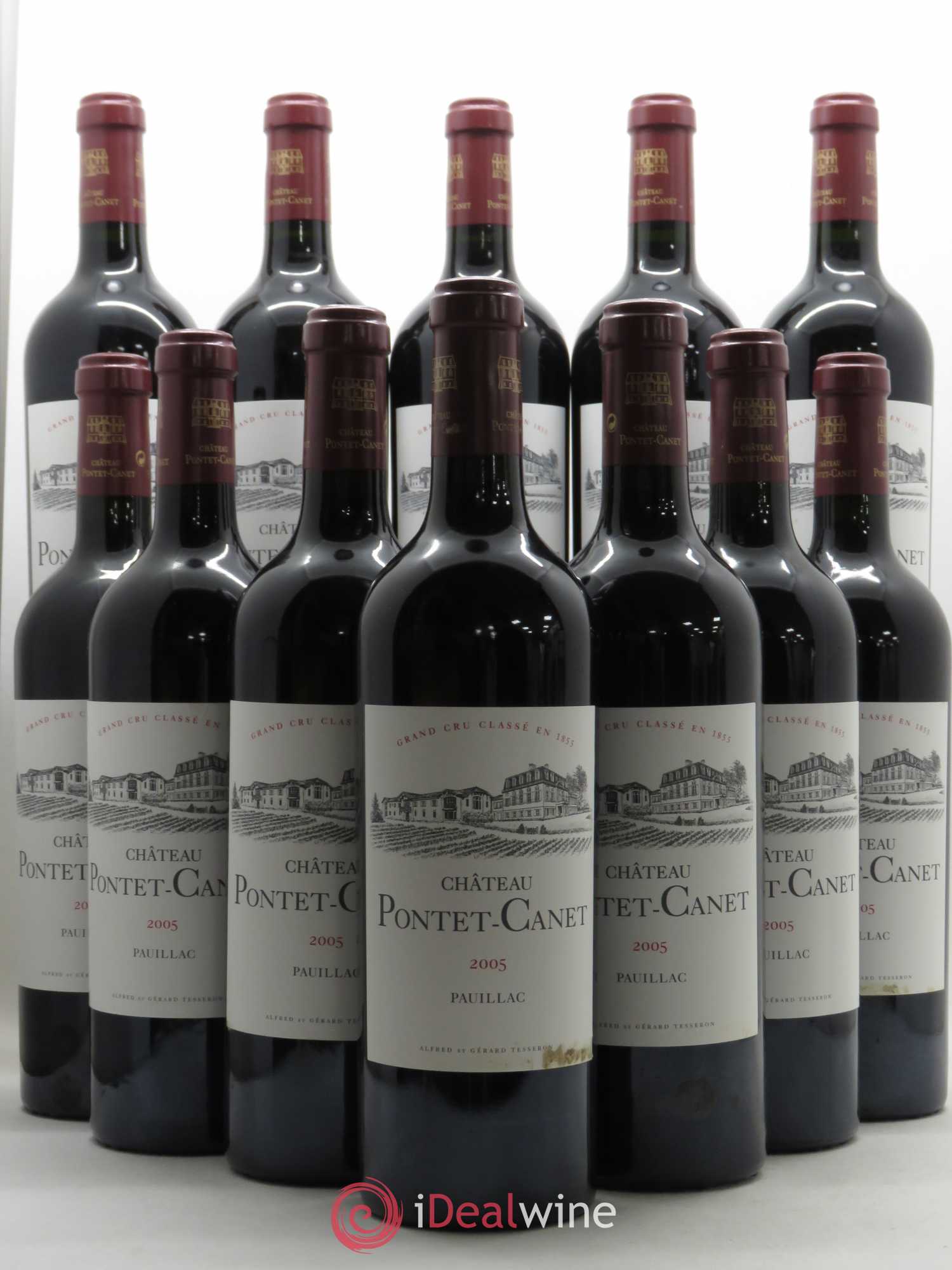 Château Pontet Canet 5ème Grand Cru Classé 2005 - Lot de 12 bouteilles - 0