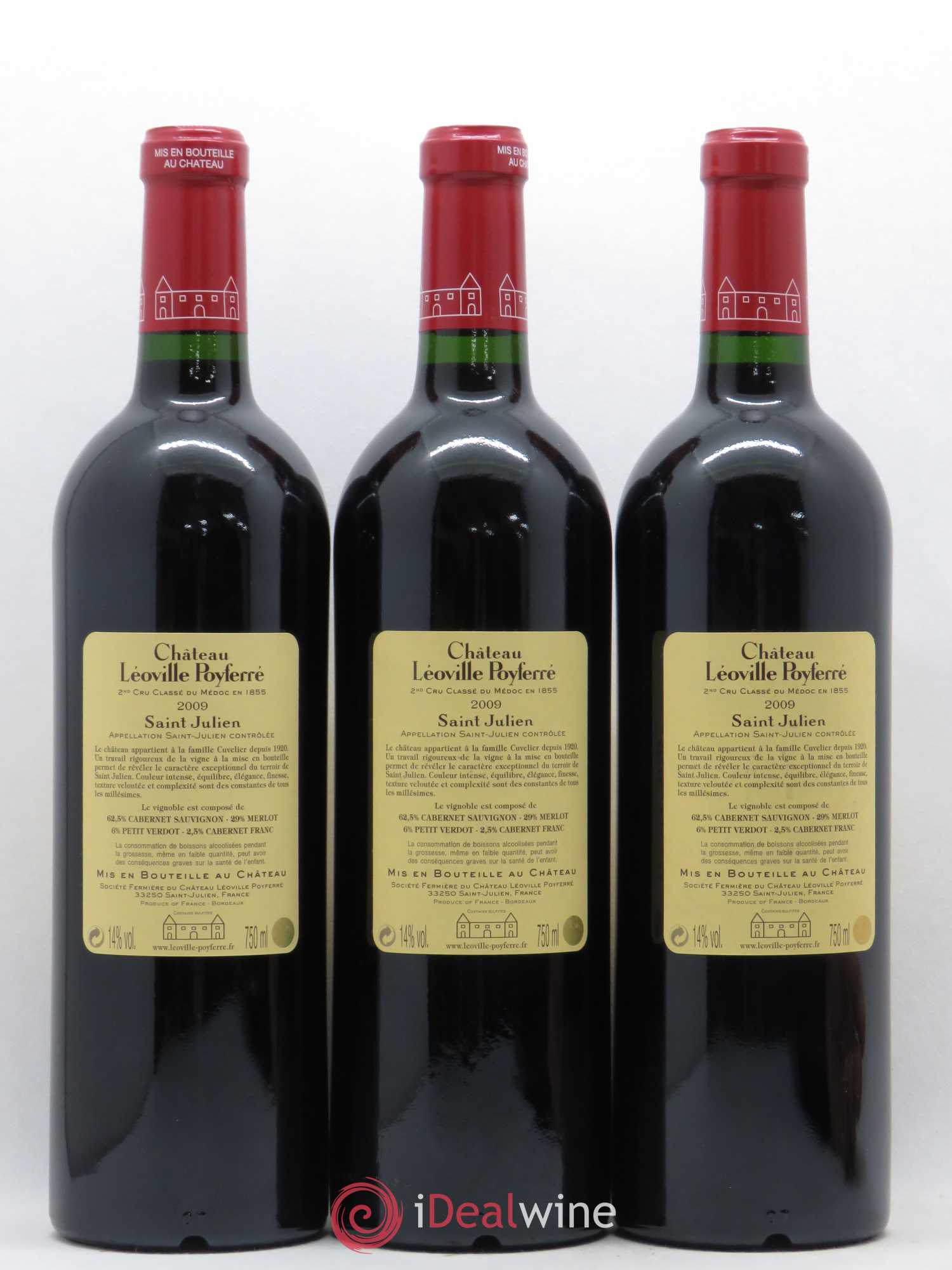 Château Léoville Poyferré 2ème Grand Cru Classé 2009 - Lot de 6 bouteilles - 2