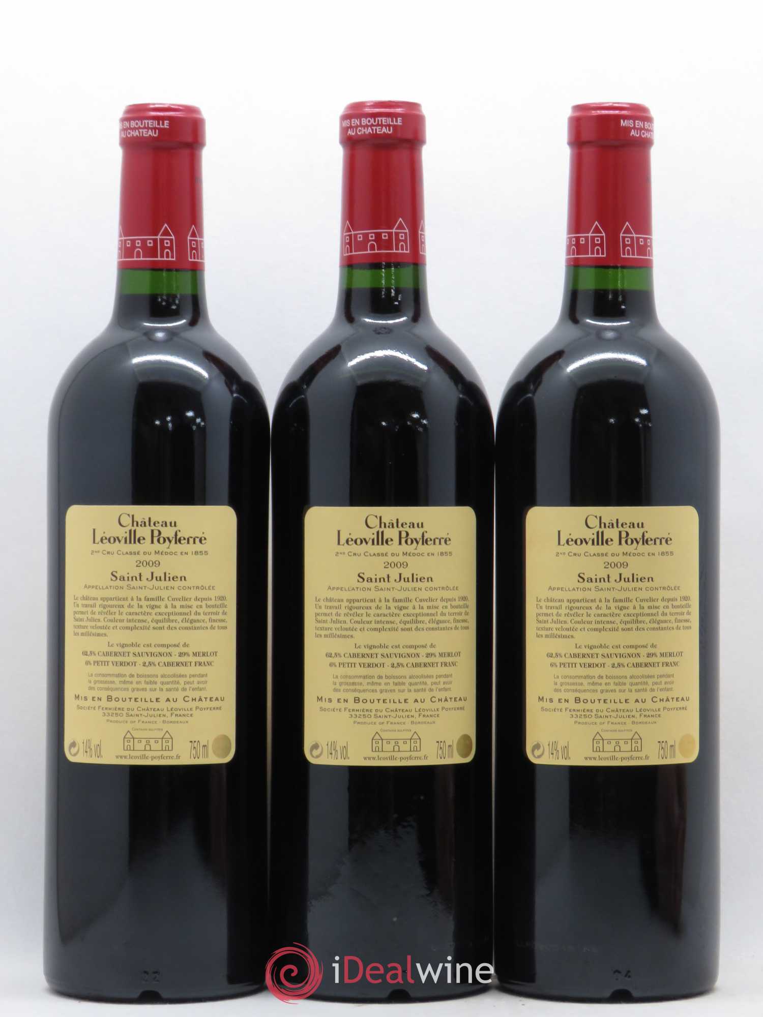 Château Léoville Poyferré 2ème Grand Cru Classé 2009 - Lot de 6 bouteilles - 4